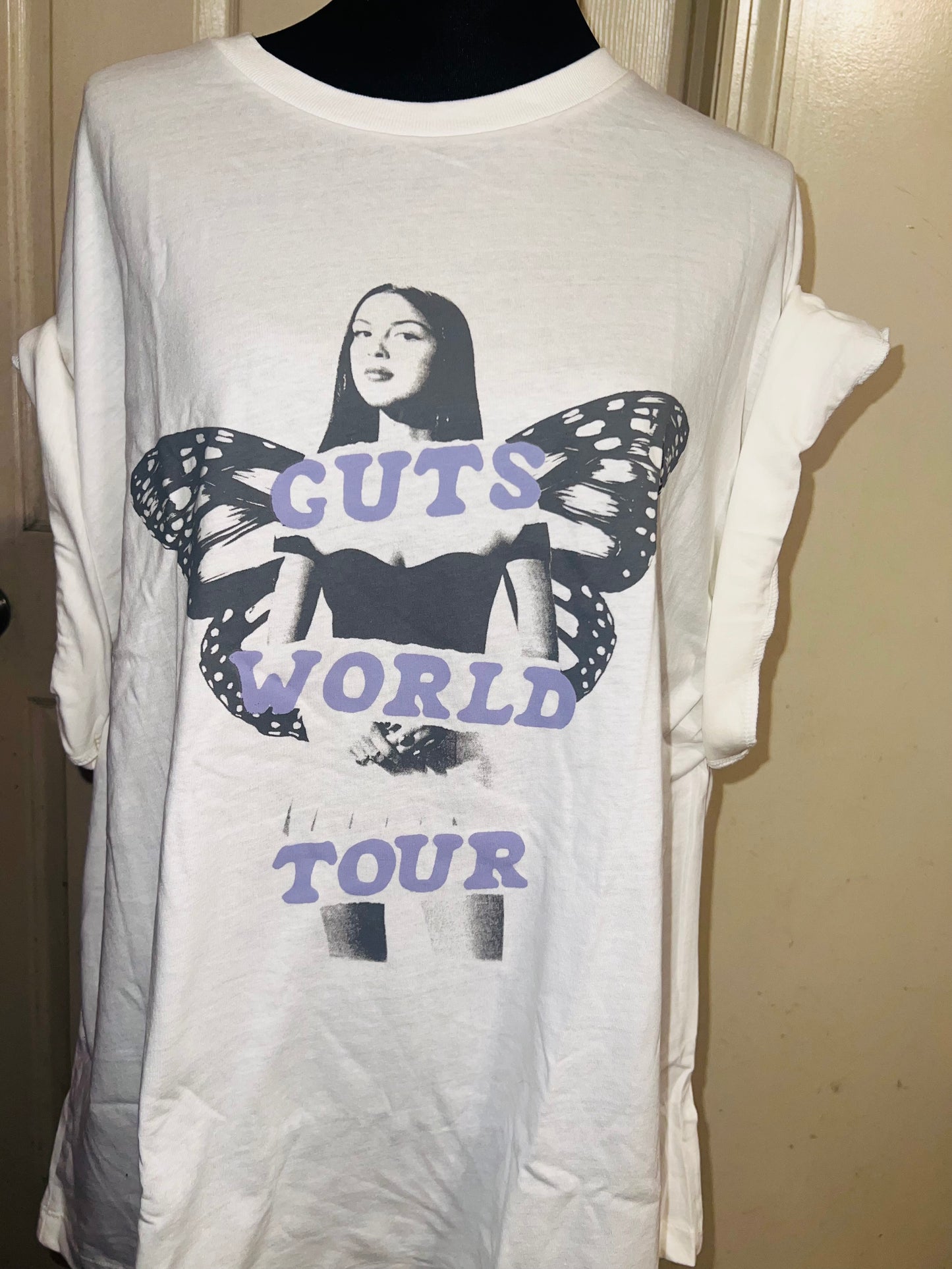 Olivia Rodrigo Double Sided Oversized Distressed Tee