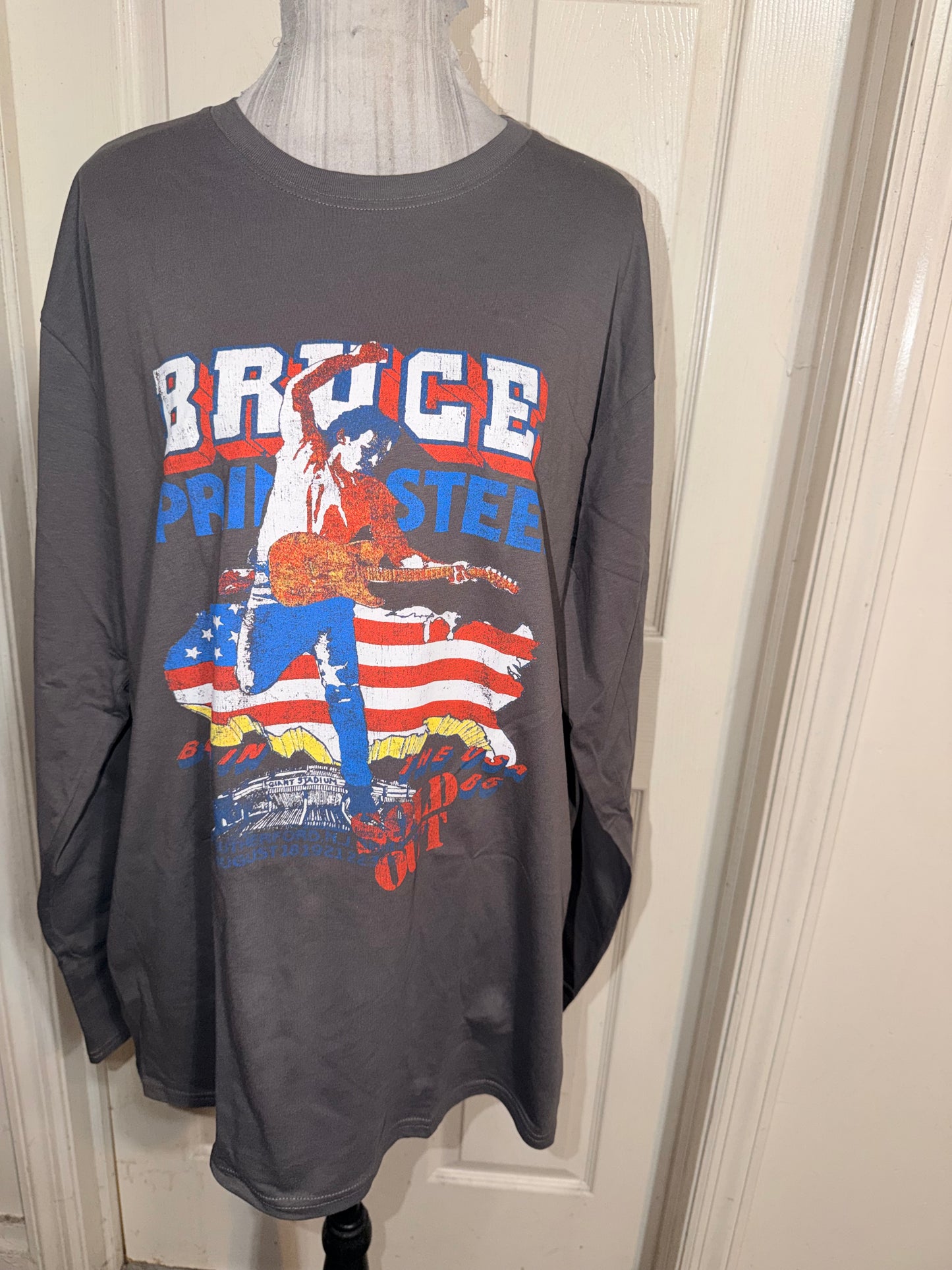 Bruce Springsteen Oversized Distressed Long Sleeve Tee