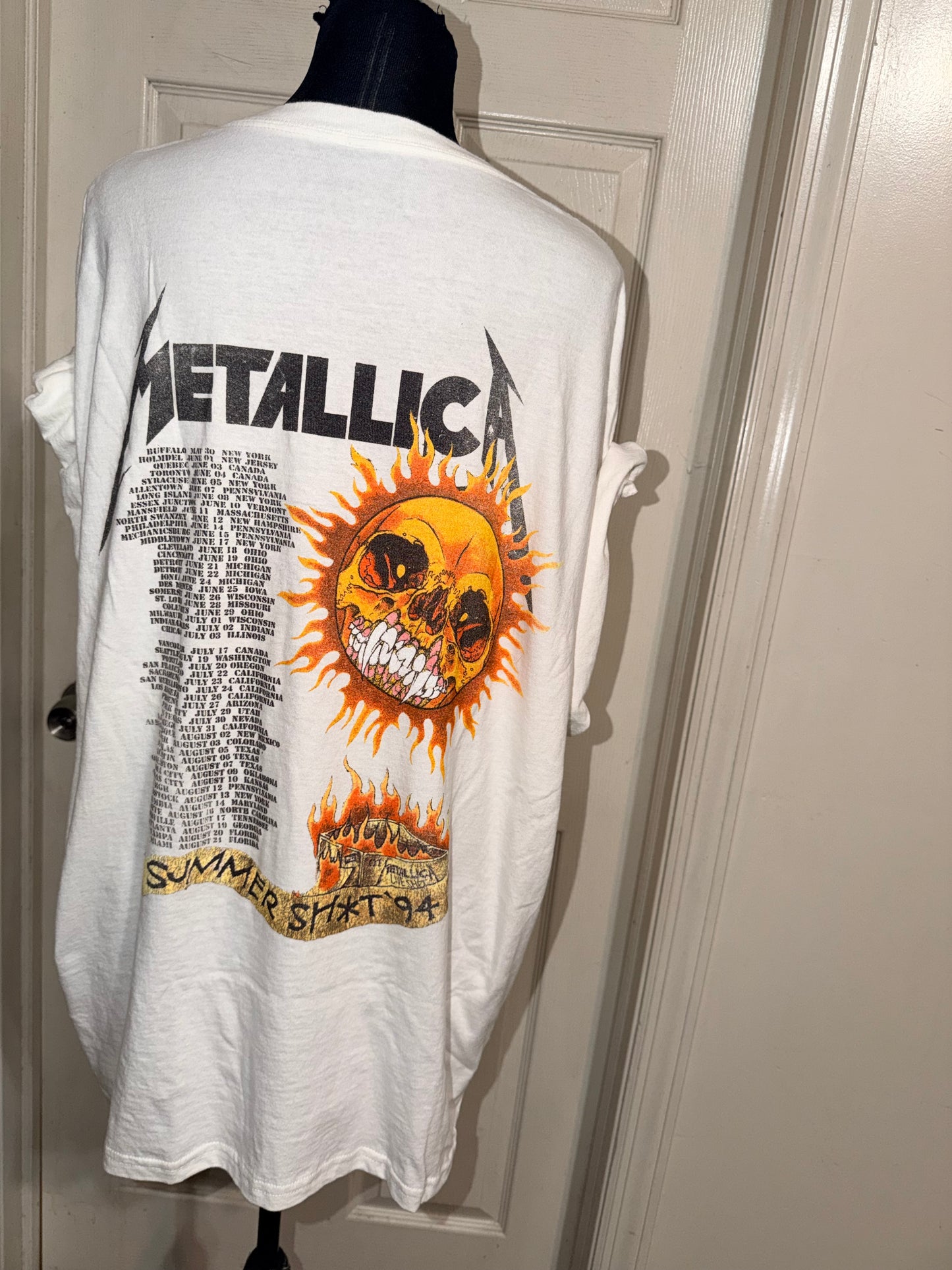 Metallica Double Sided Oversized Distressed Tee