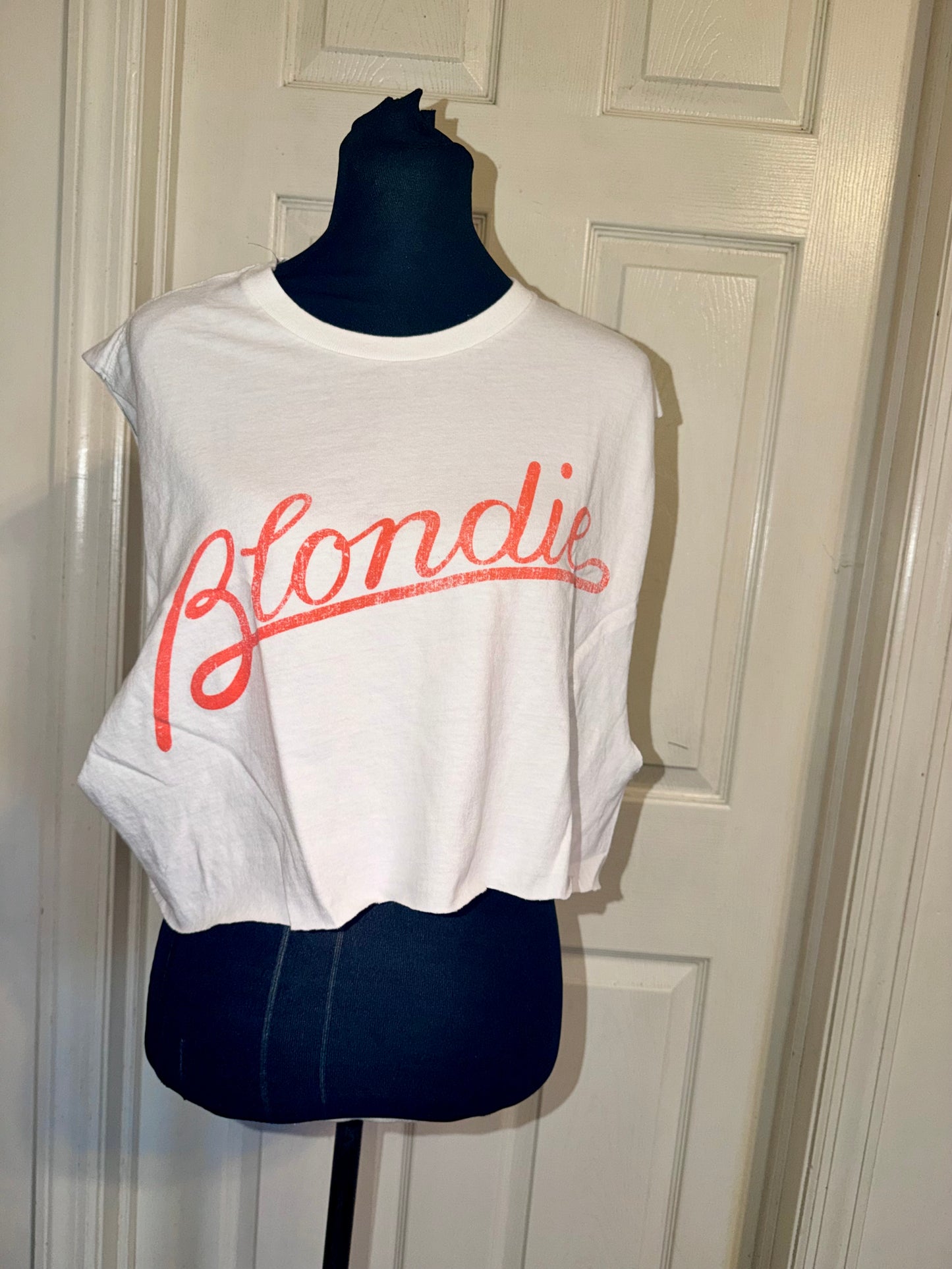 Blondie Oversized Distressed Cropped Tank