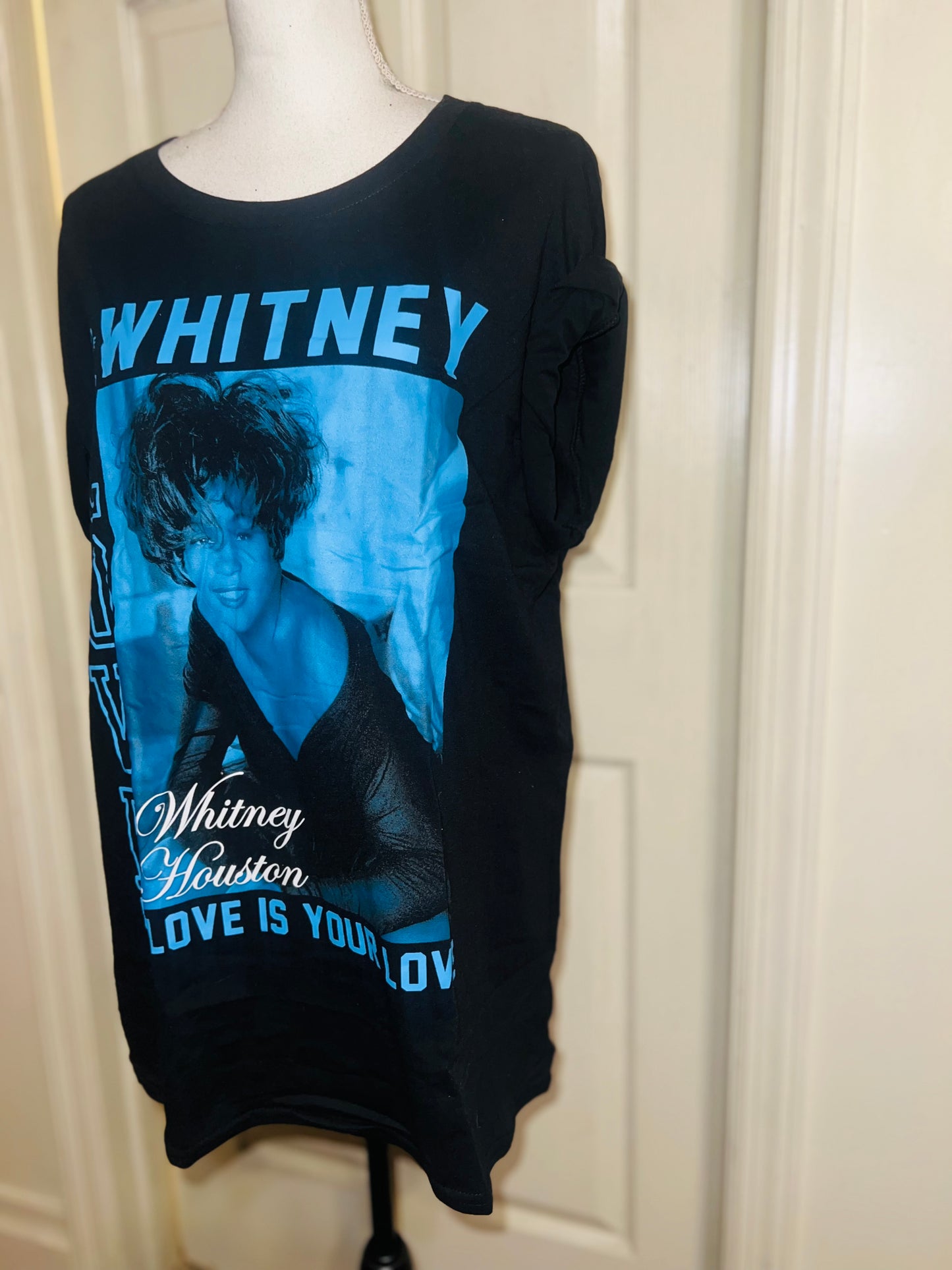 Whitney Houston Oversized Distressed Tee