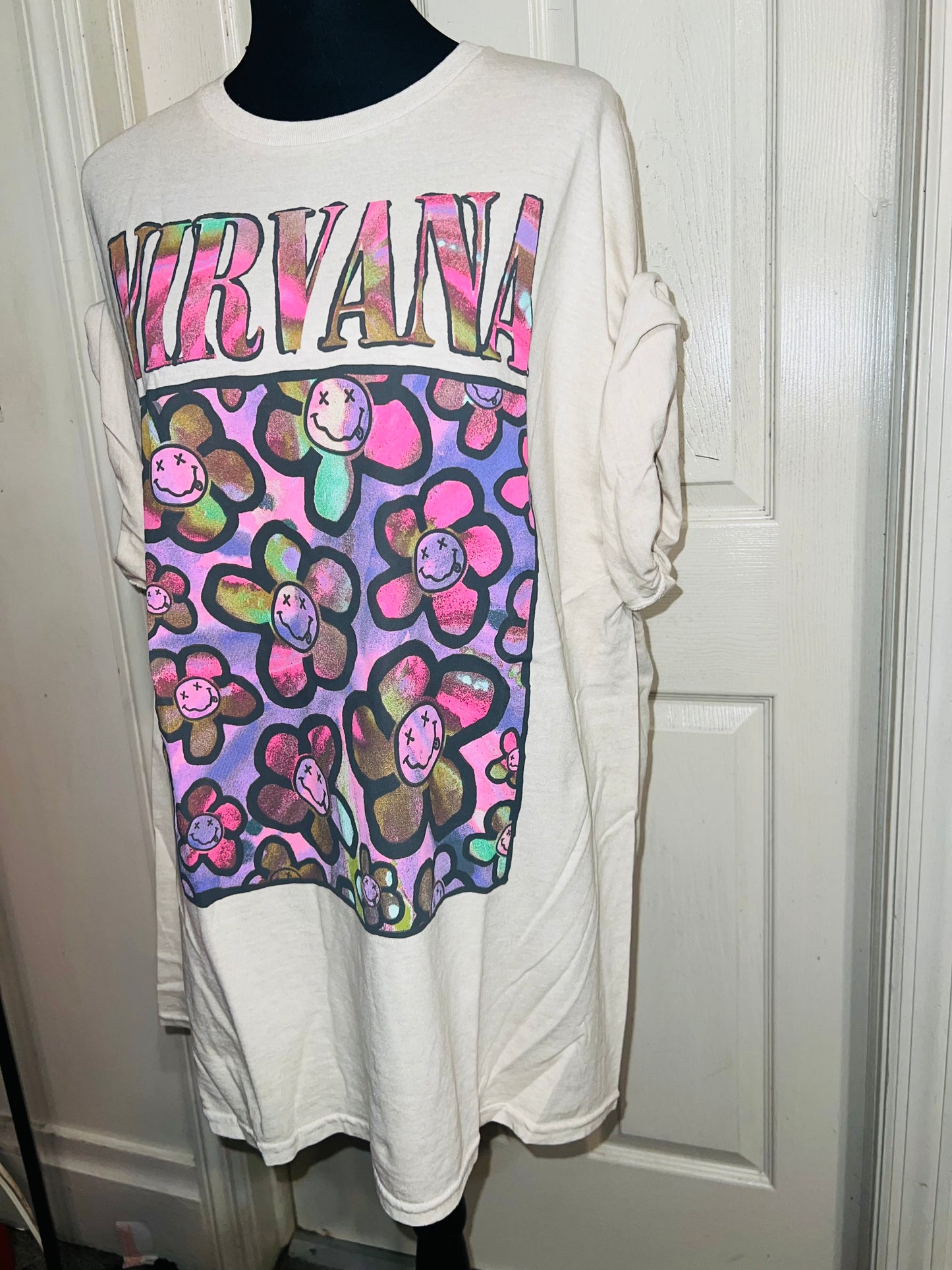 Nirvana Oversized Distressed Tee