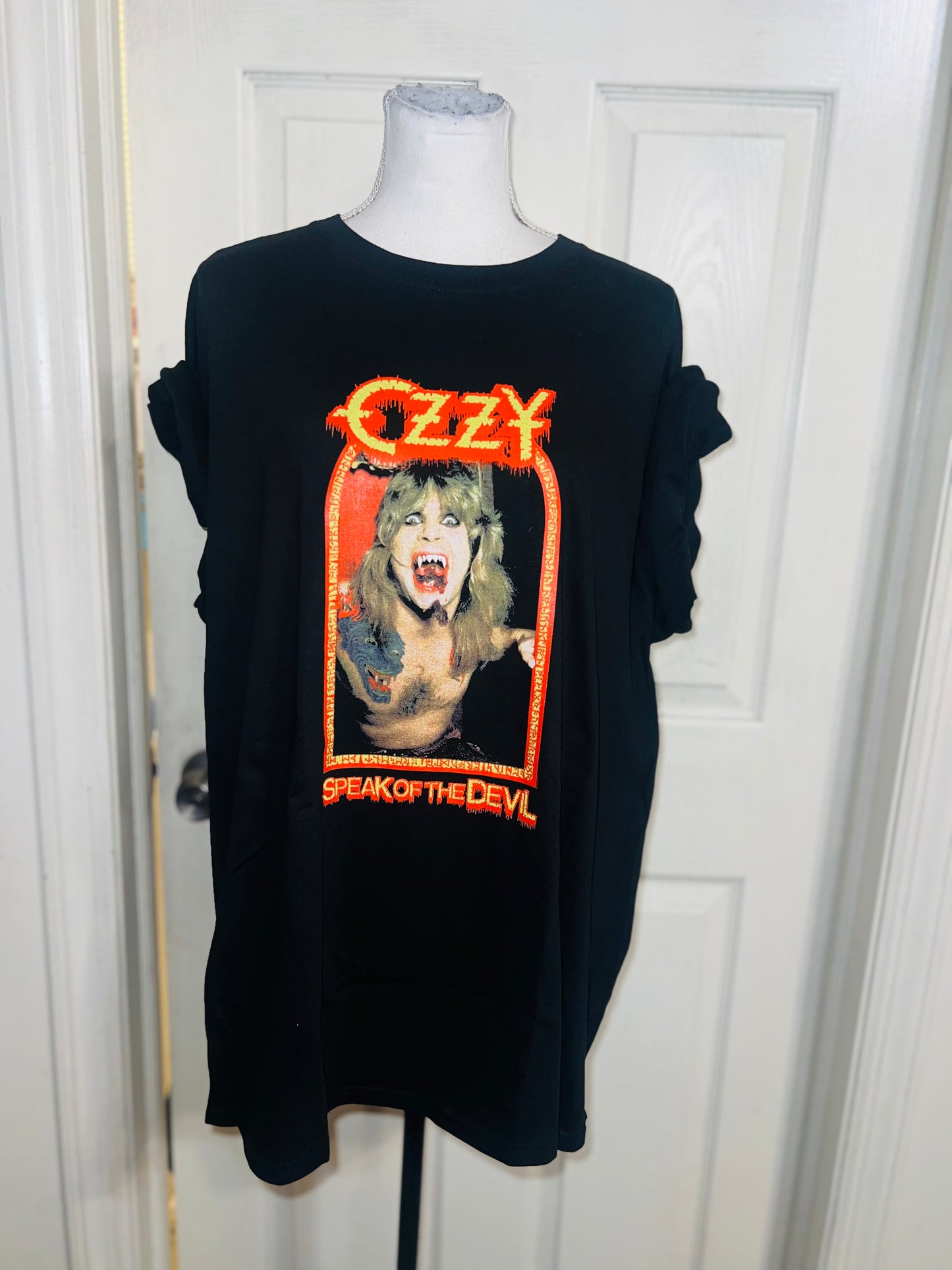 Ozzy Osbourne Double Sided Oversized Distressed Tee