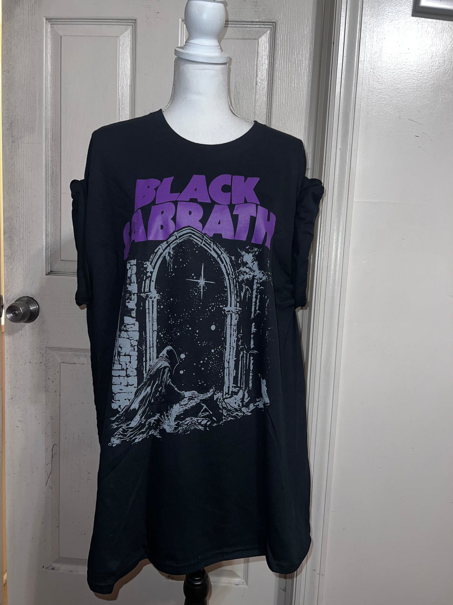 Black Sabbath Oversized Distressed Tee