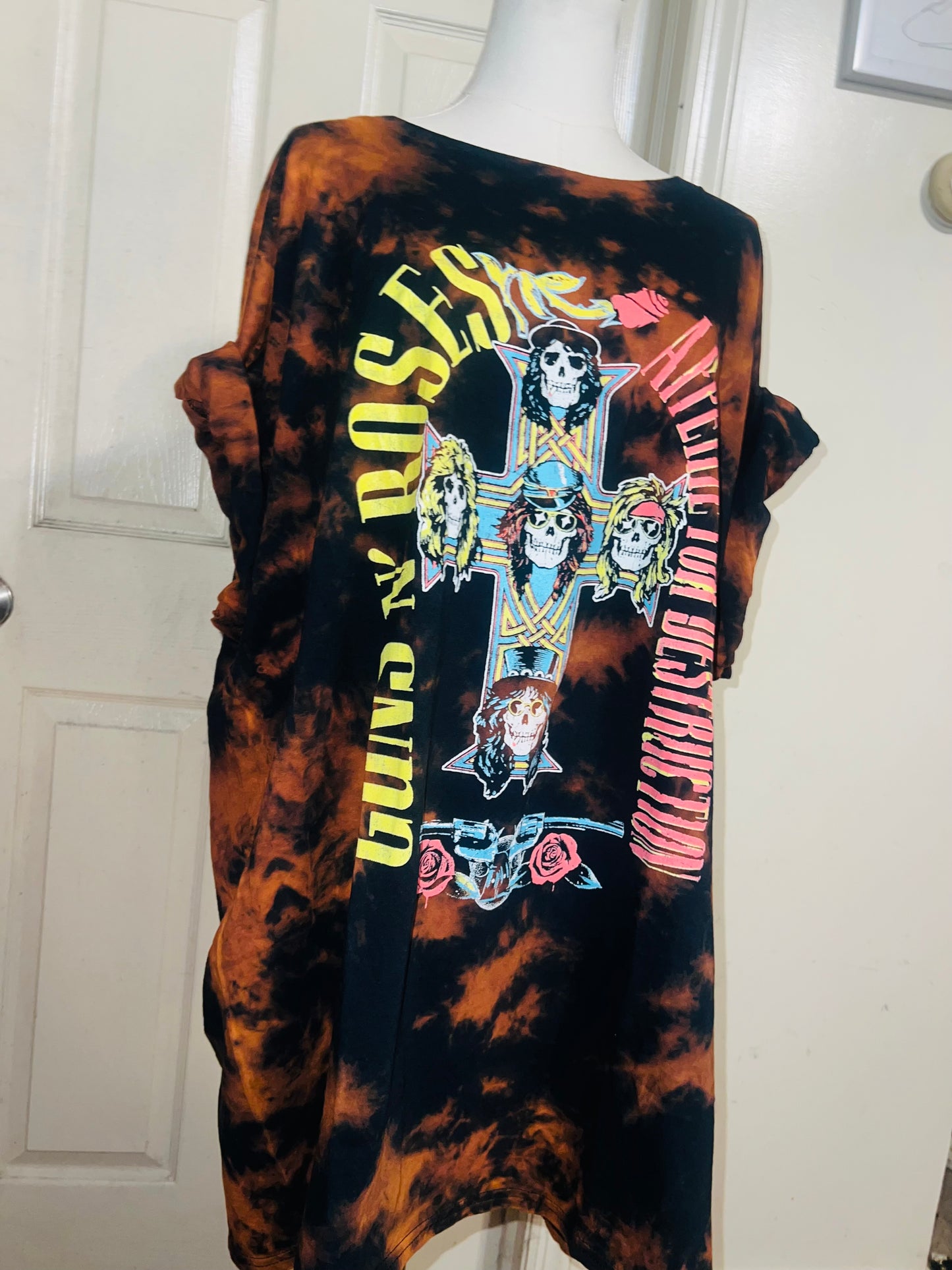 Guns N’ Roses Bleached Oversized Distressed Tee/Dress