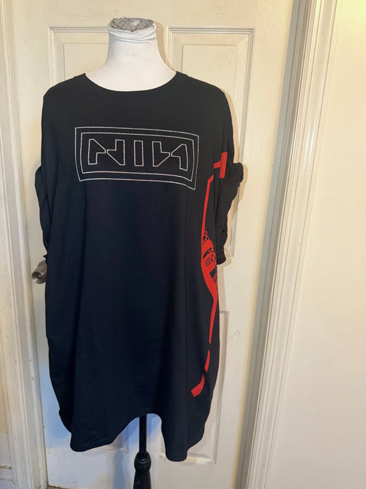 Nine Inch Nails Double Sided Oversized Distressed Tee