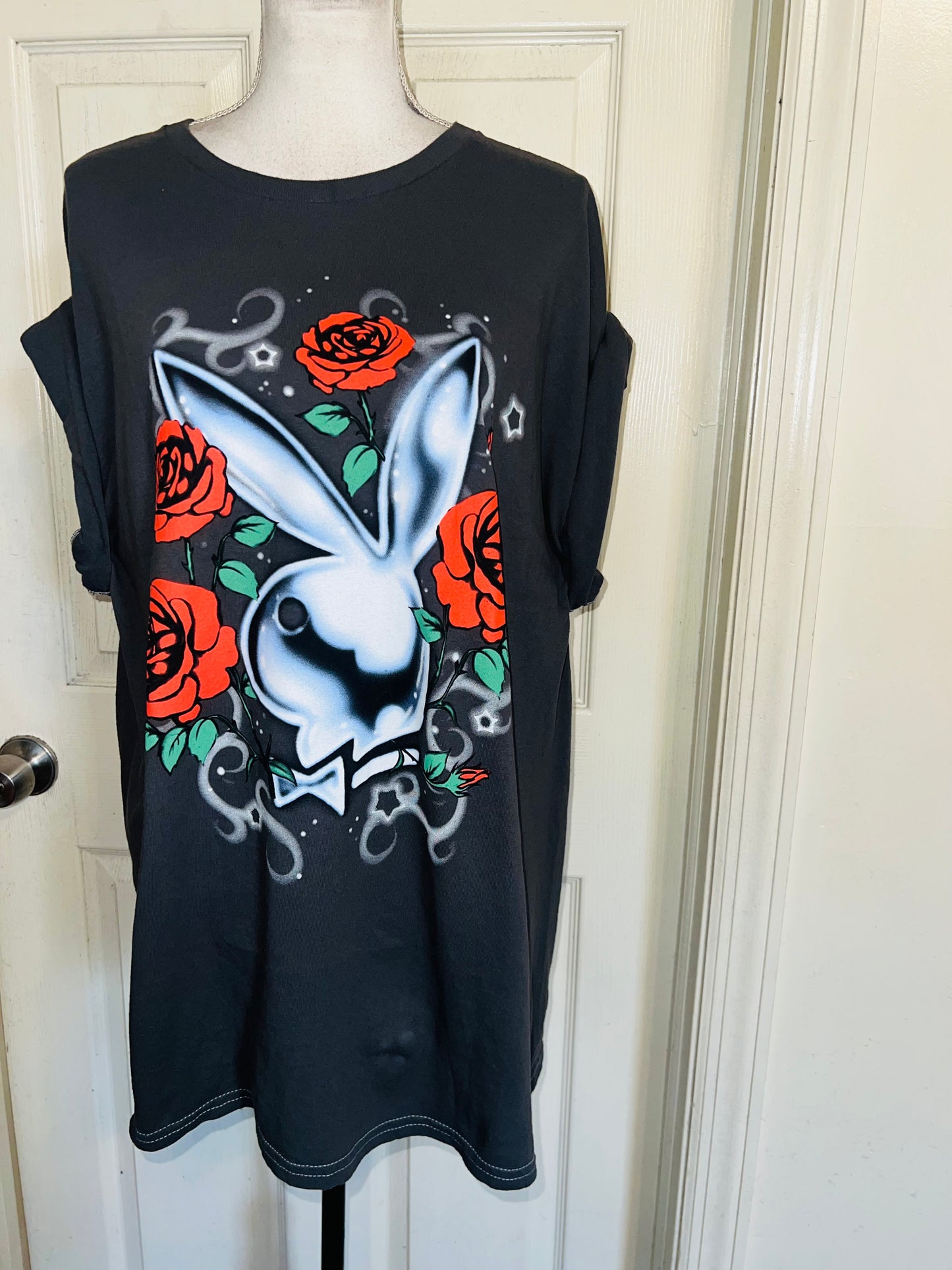 Playboy Double Sided Oversized Distressed Tee