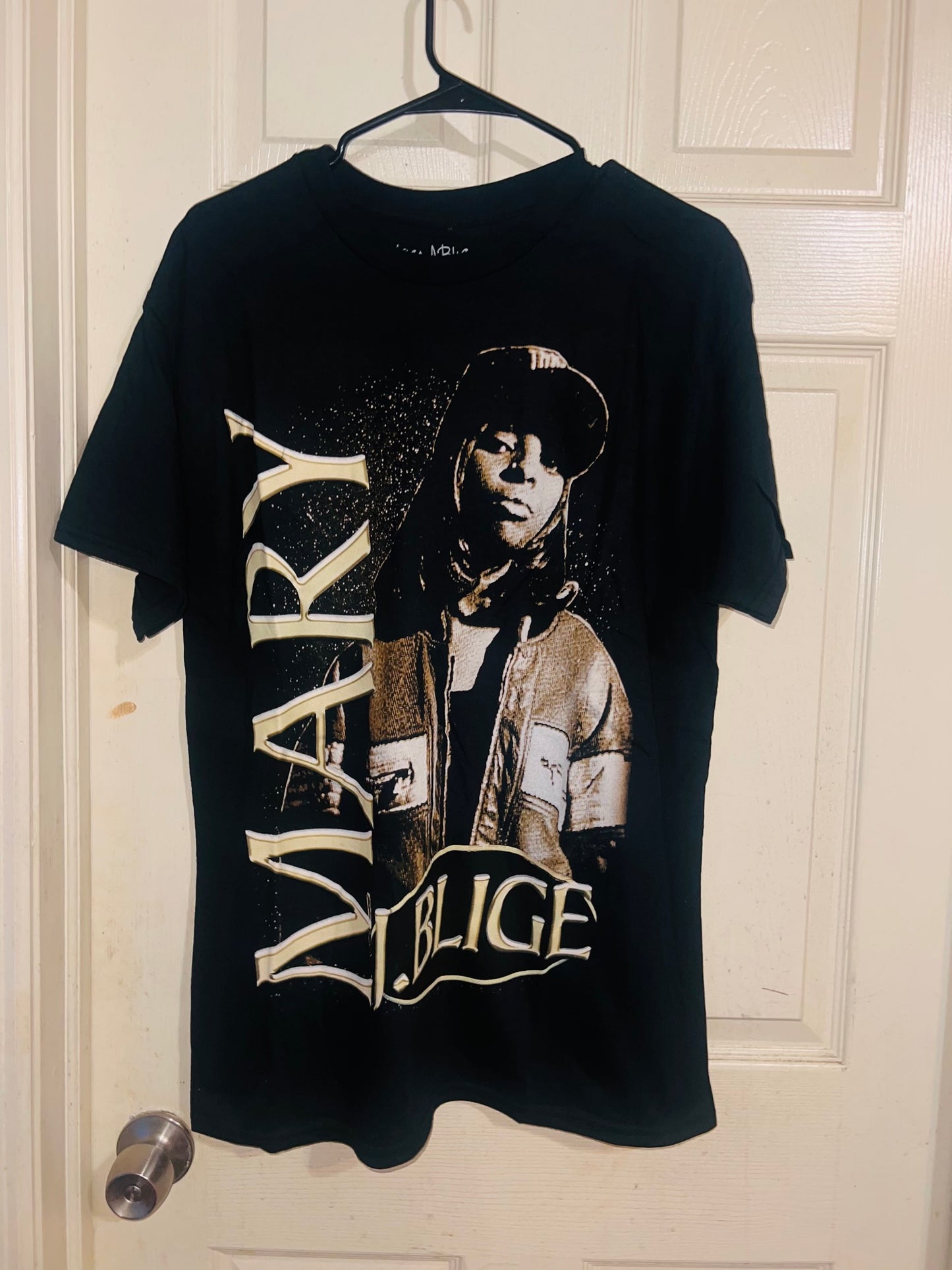 Mary J. Blige Oversized Distressed Tee