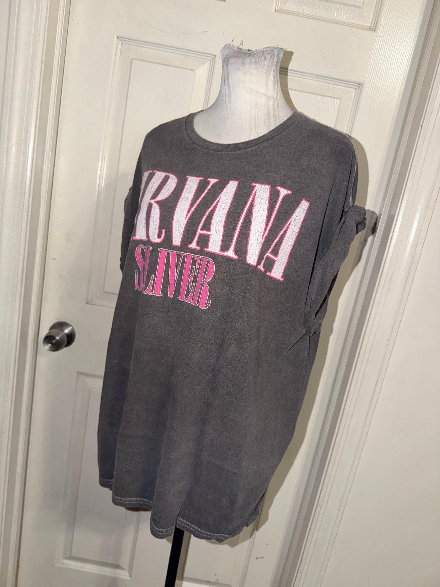 Nirvana Double Sided Oversized Distressed Tee (Copy)