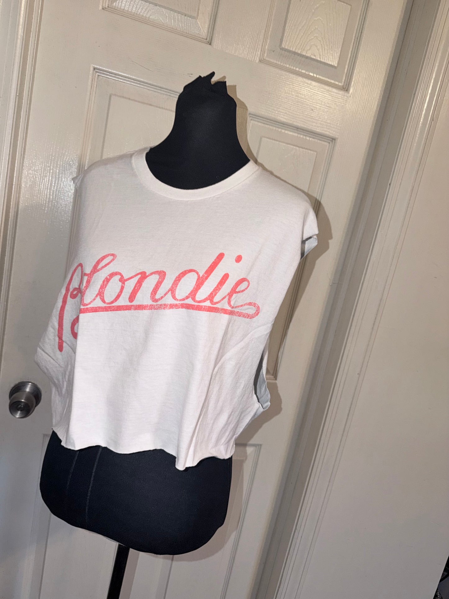 Blondie Oversized Distressed Cropped Tank