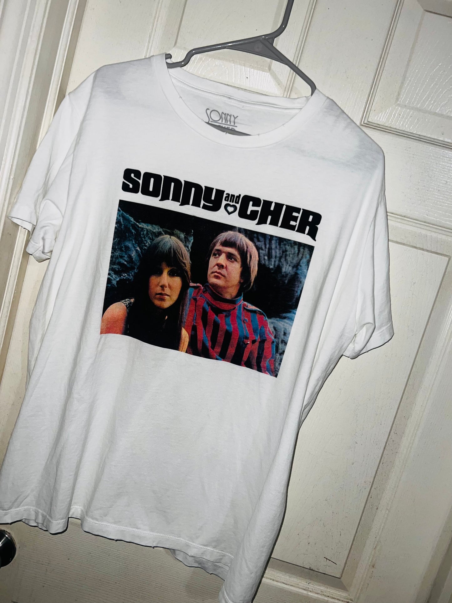 Sonny and Cher Oversized Distressed Tee