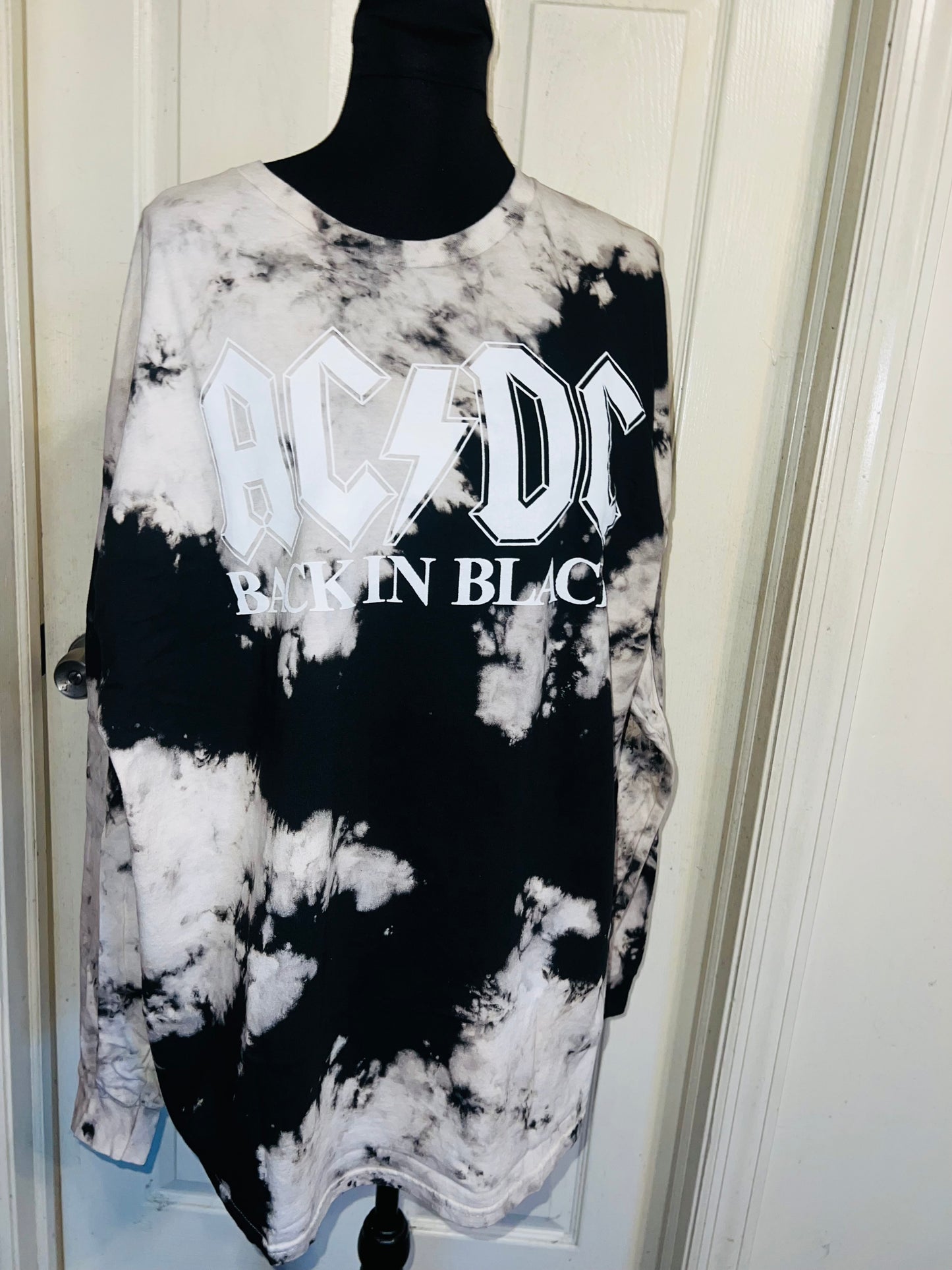 AC/DC Double Sided Oversized Distressed Tee