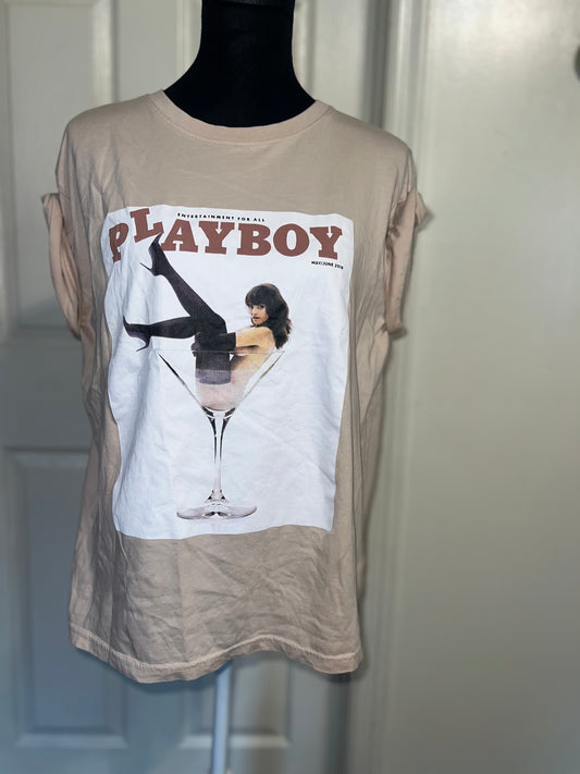 Playboy Oversized Distressed Tee