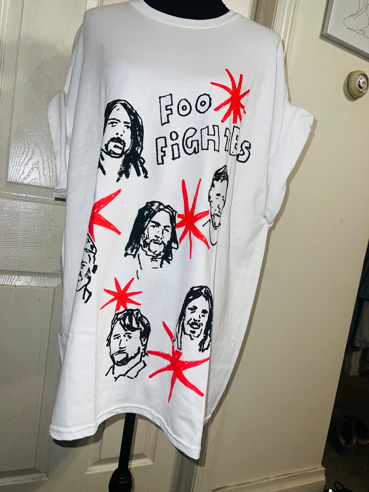 Foo Fighters Oversized Distressed Tee