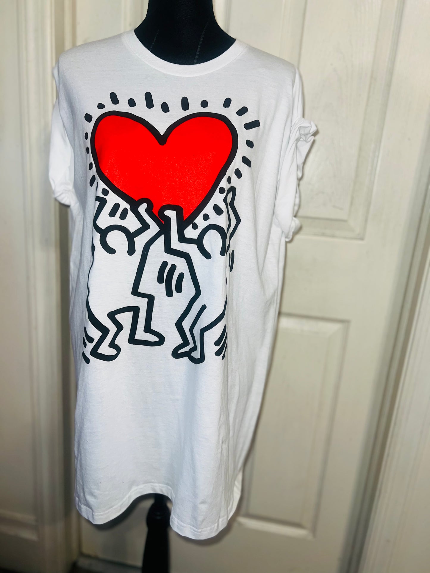 Keith Haring Oversized Distressed Tee