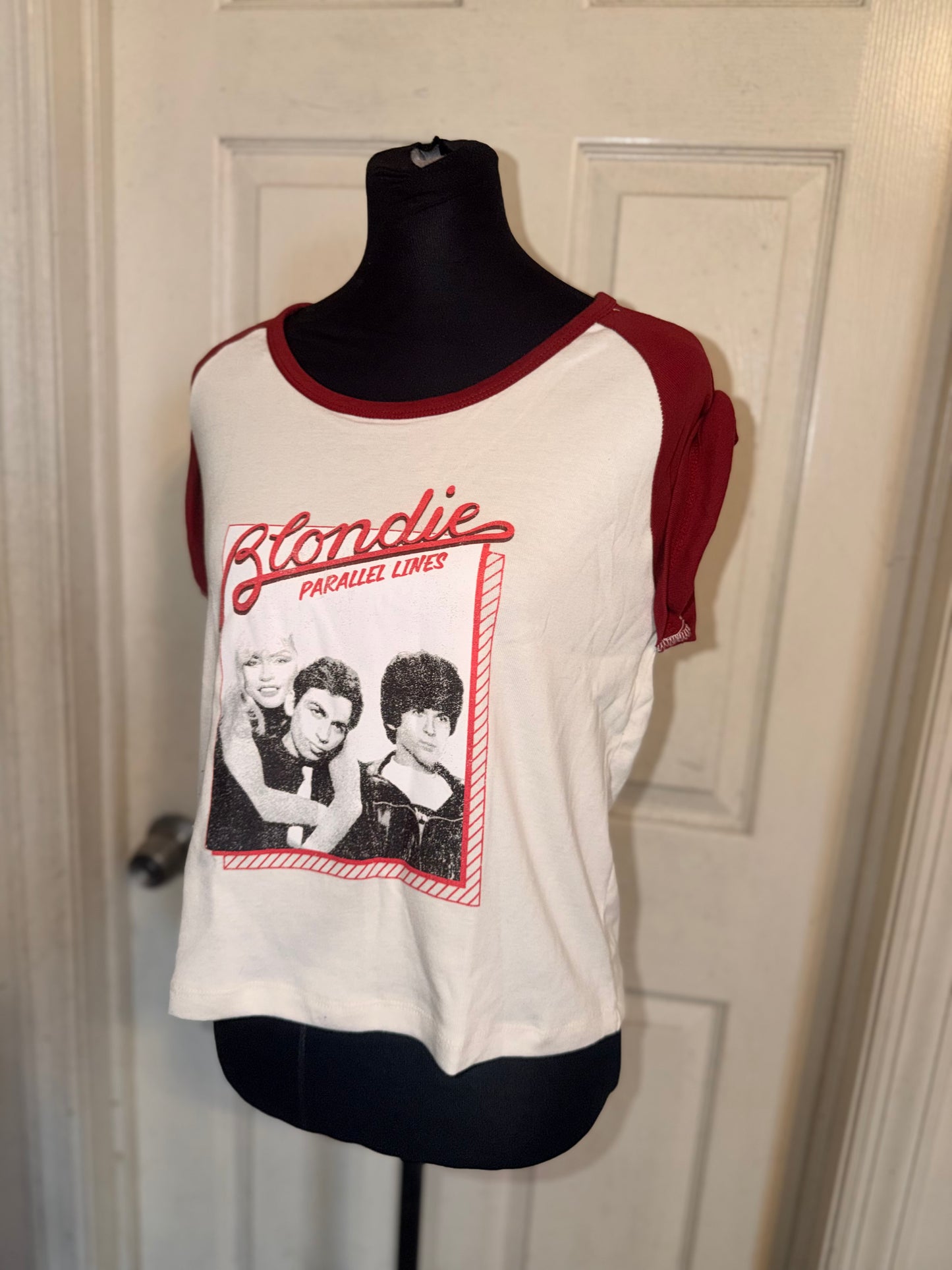 Blondie Distressed Raglan Baby Tee