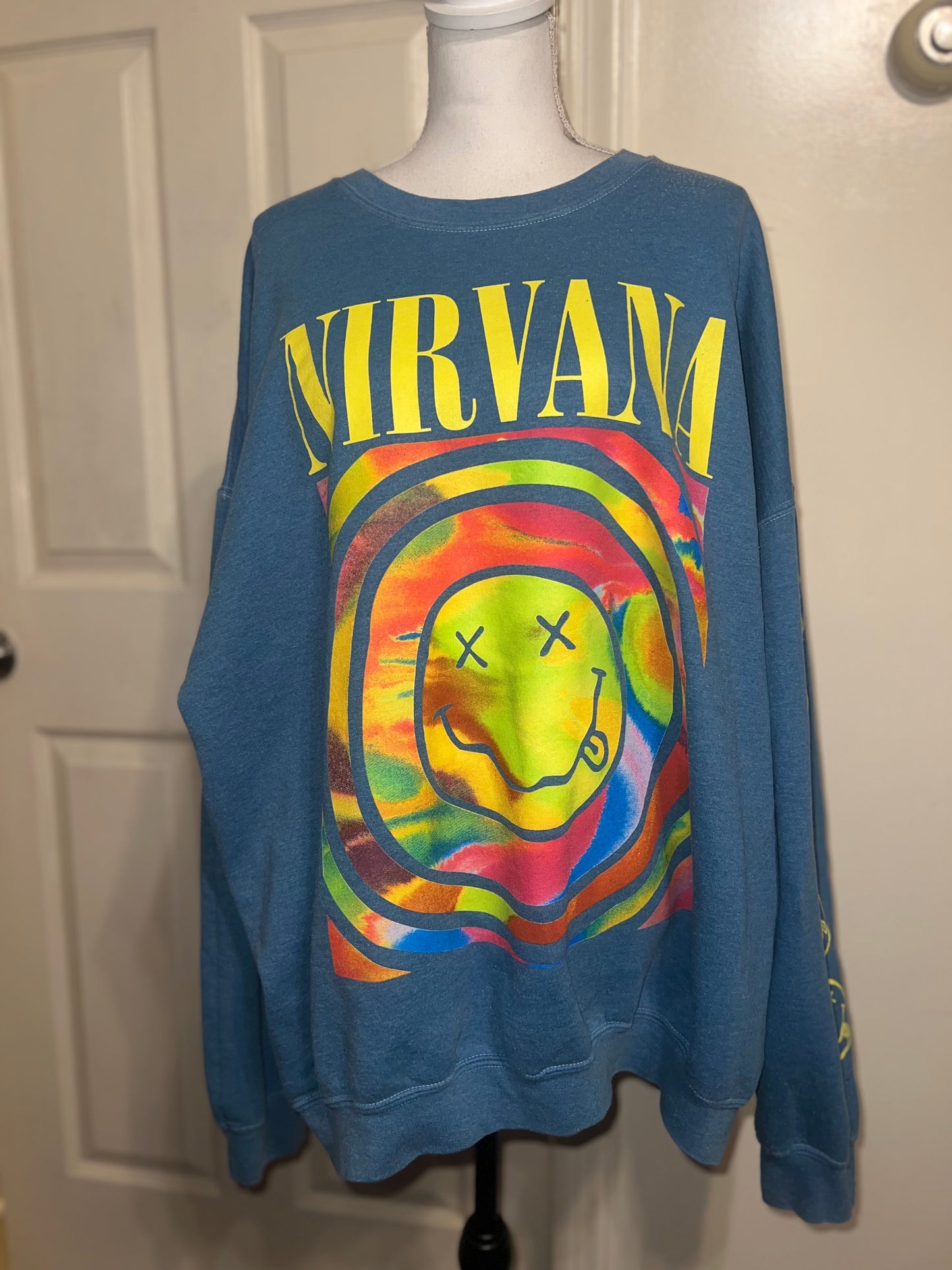 Nirvana Oversized Distressed Sweatshirt