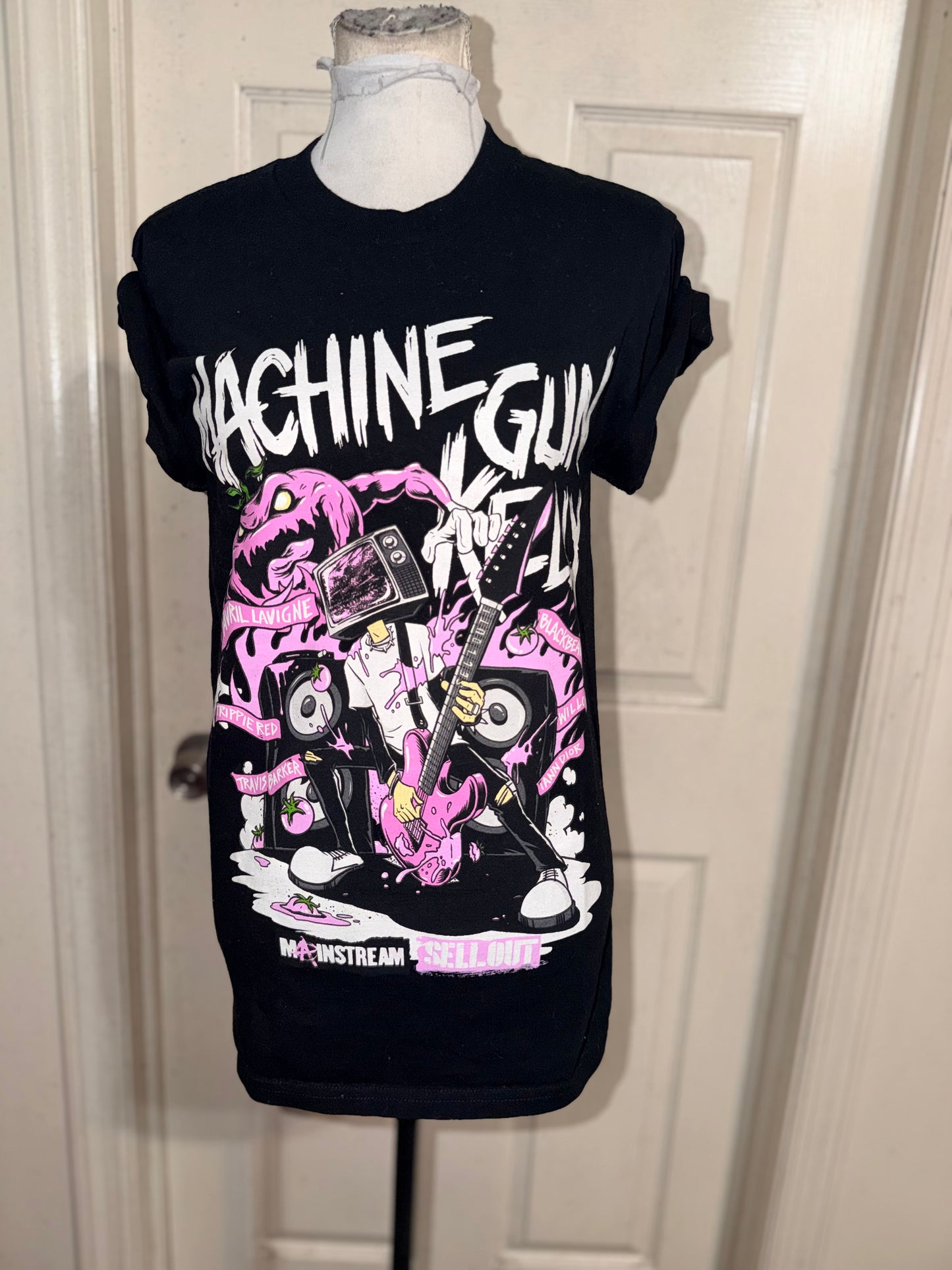 Machine Gun Kelly ft. Avril Lavigne Double Sided Oversized Distressed Tee
