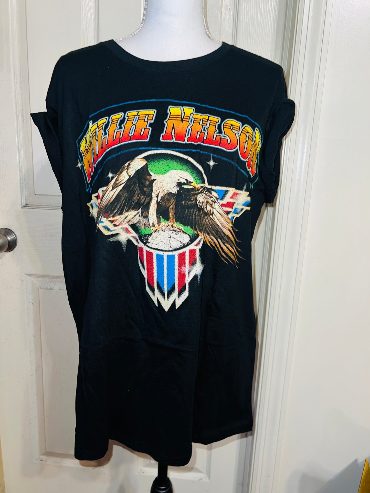 Willie Nelson Oversized Distressed T-Shirt