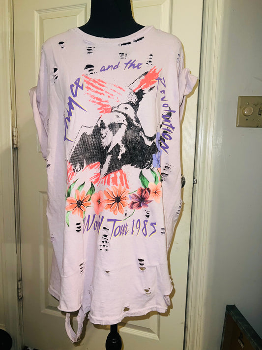 Prince and The Revolution 85 Oversized Distressed Tee