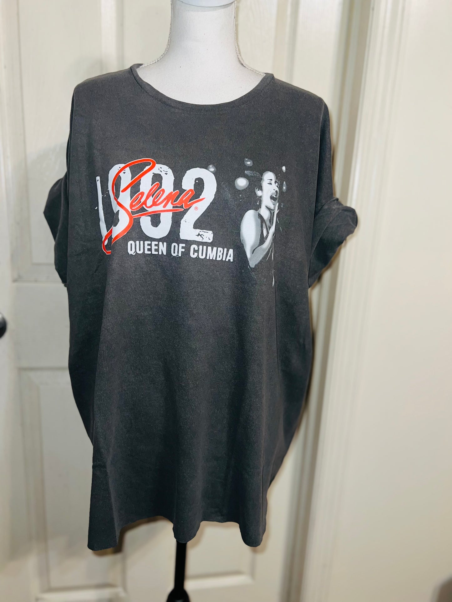 Selena Double Sided Oversized Distressed Tee