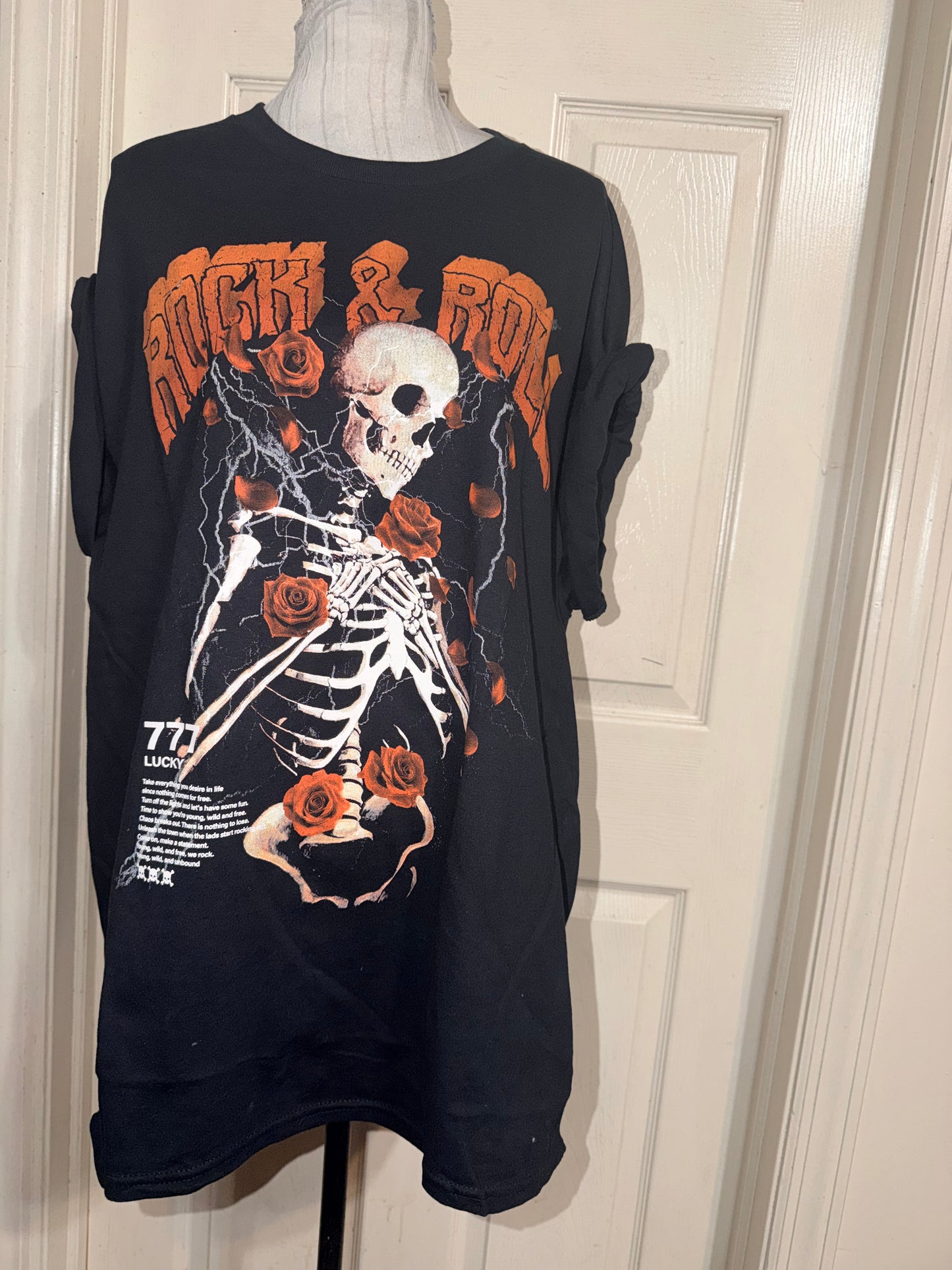 Rock n’ Roll Graphic Oversized Distressed Tee