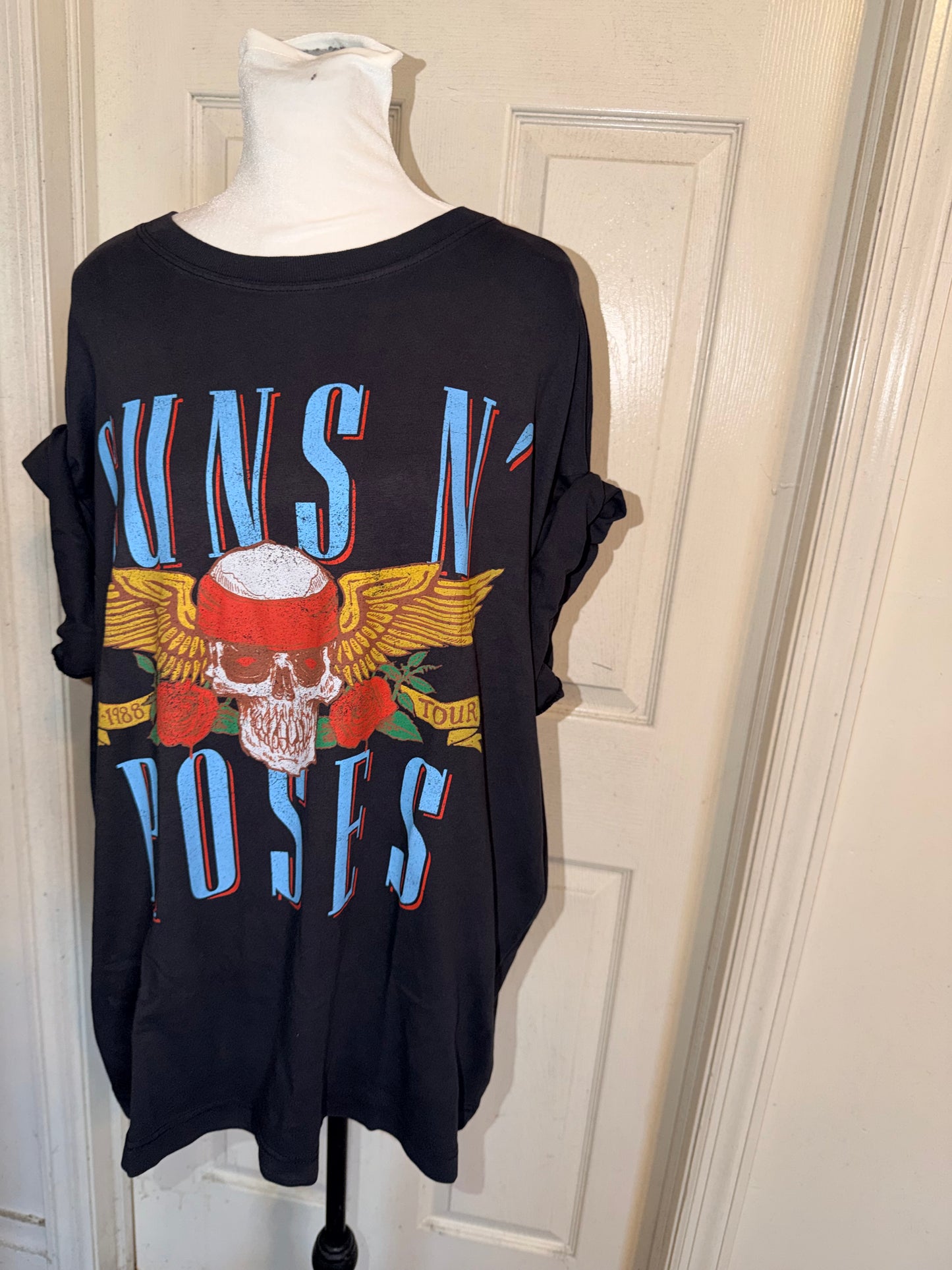 Guns N’ Roses Double Sided Oversized Distressed Tee