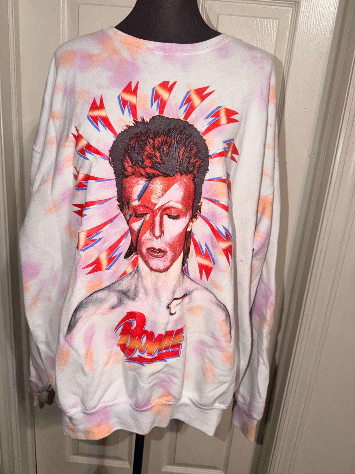 David Bowie Oversized Distressed Sweatshirt
