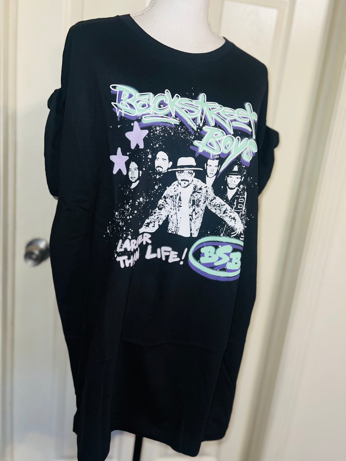 Backstreet Boys Oversized Distressed Tee