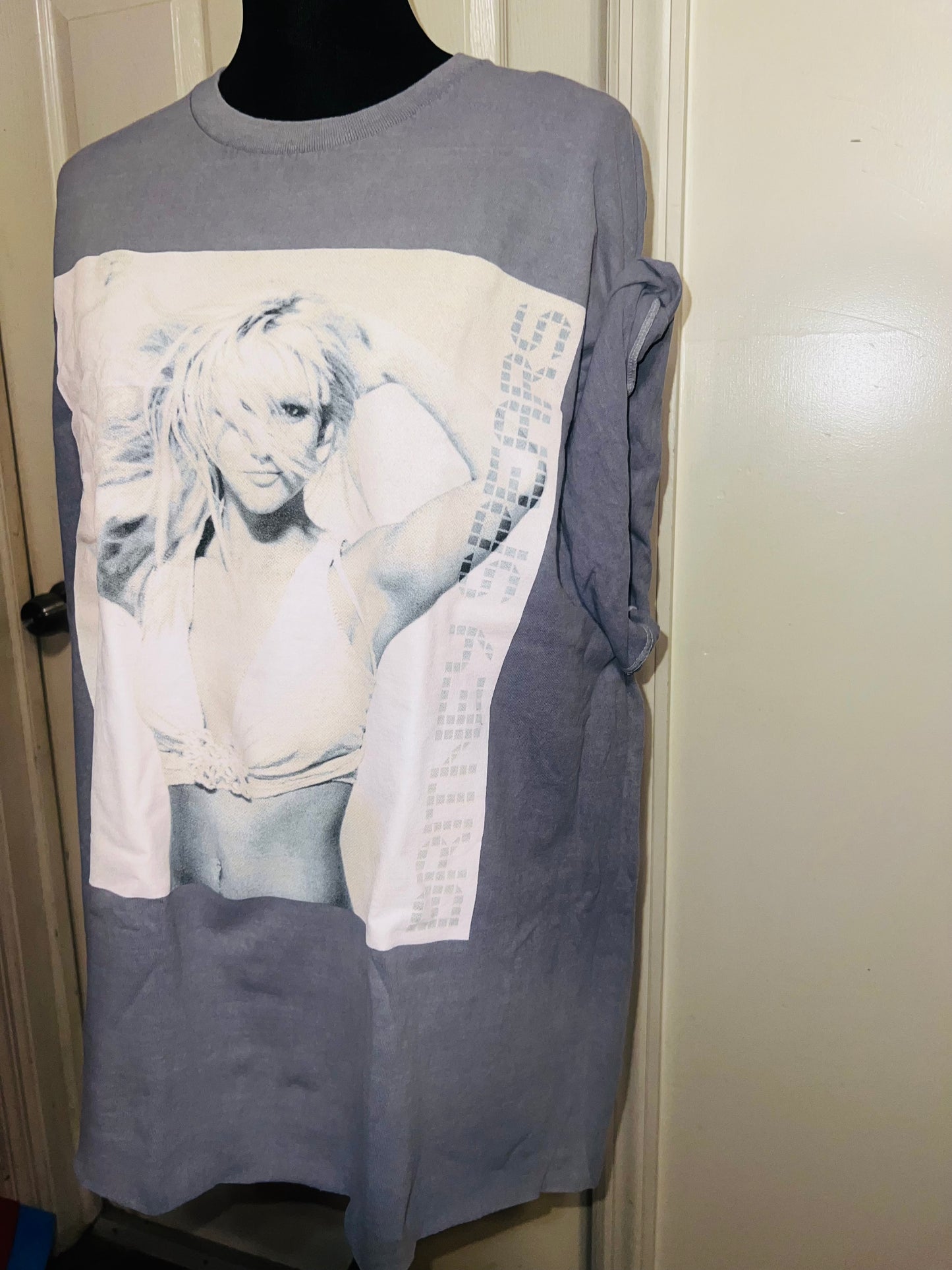 Britney Spears Oversized Distressed Tee