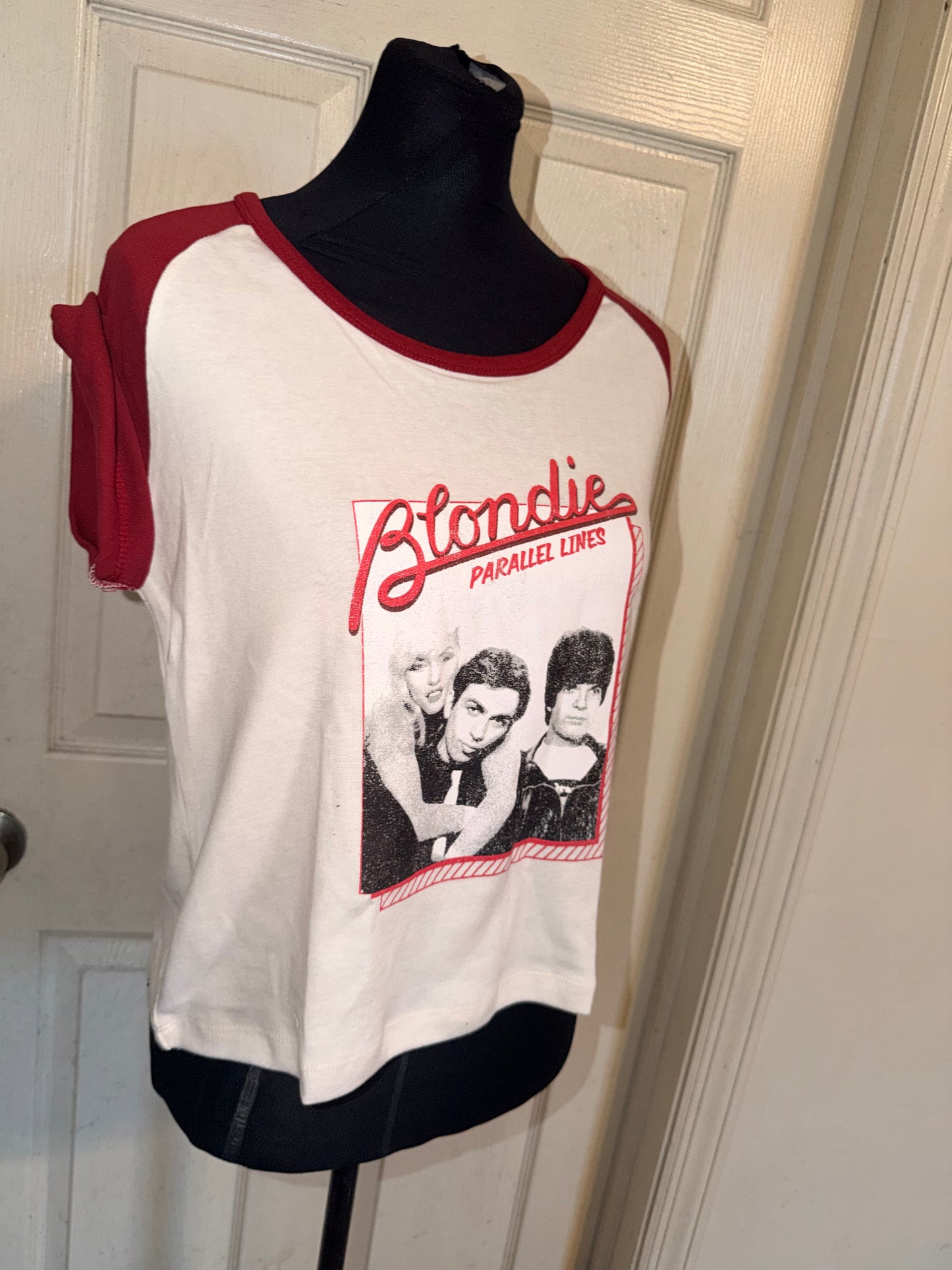 Blondie Distressed Raglan Baby Tee