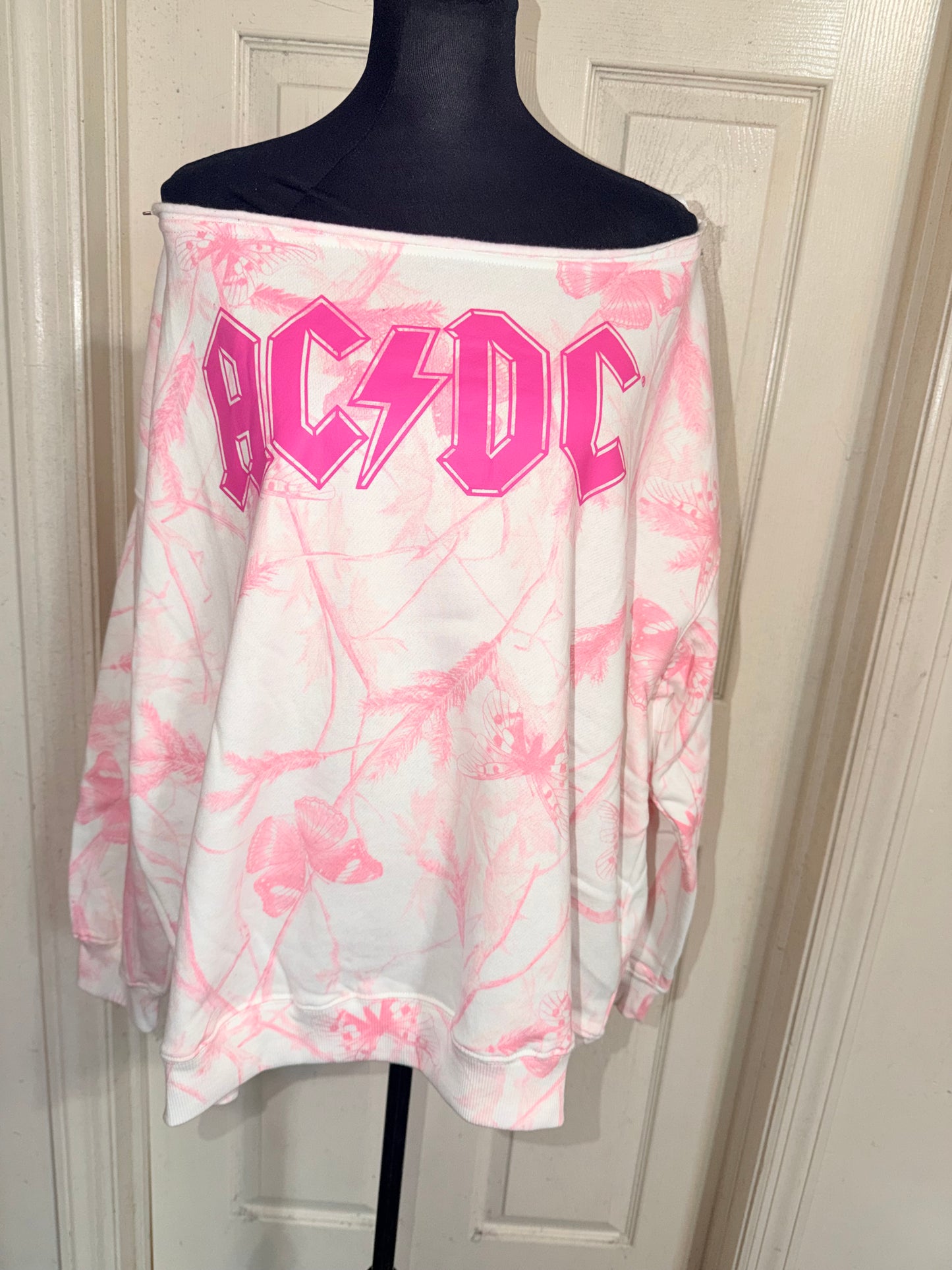 AC/DC OFTS Oversized Distressed Sweatshirt