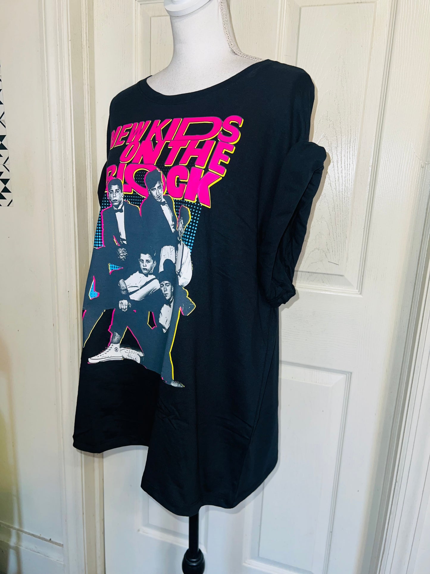 New Kids On The Block Oversized Distressed Tee