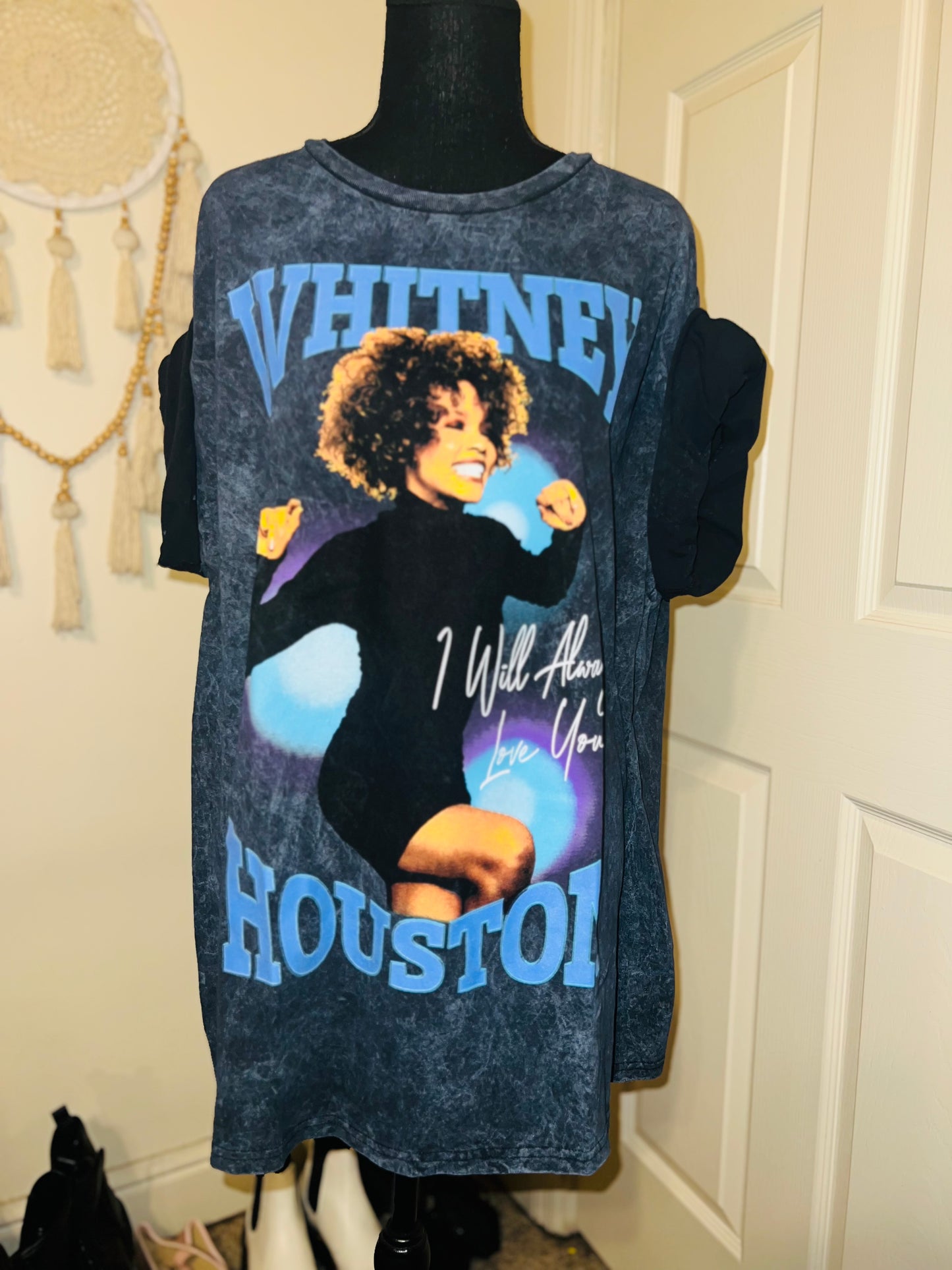 Whitney Houston Oversized Distressed Tee