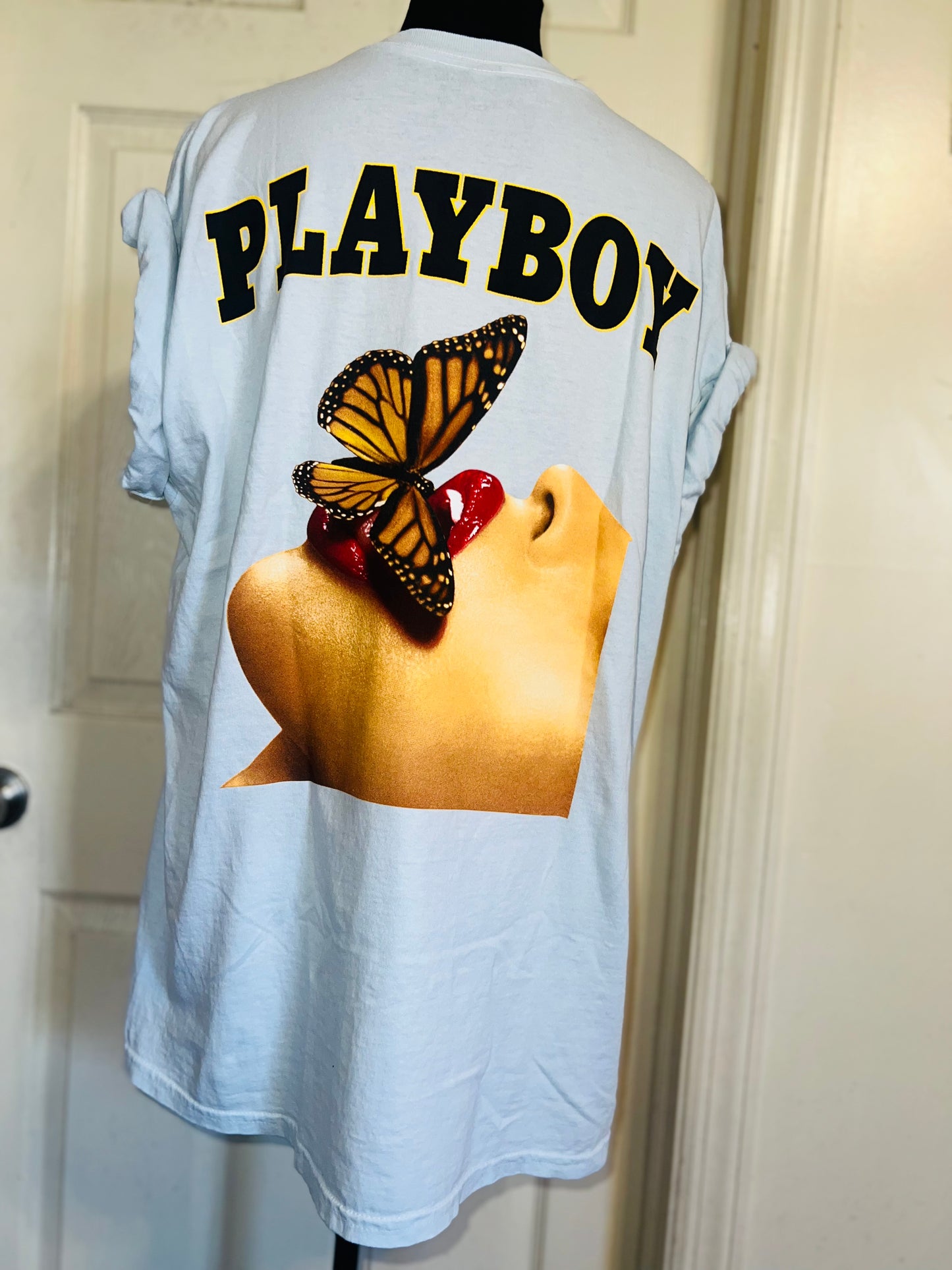Playboy Double Sided Oversized Distressed Tee