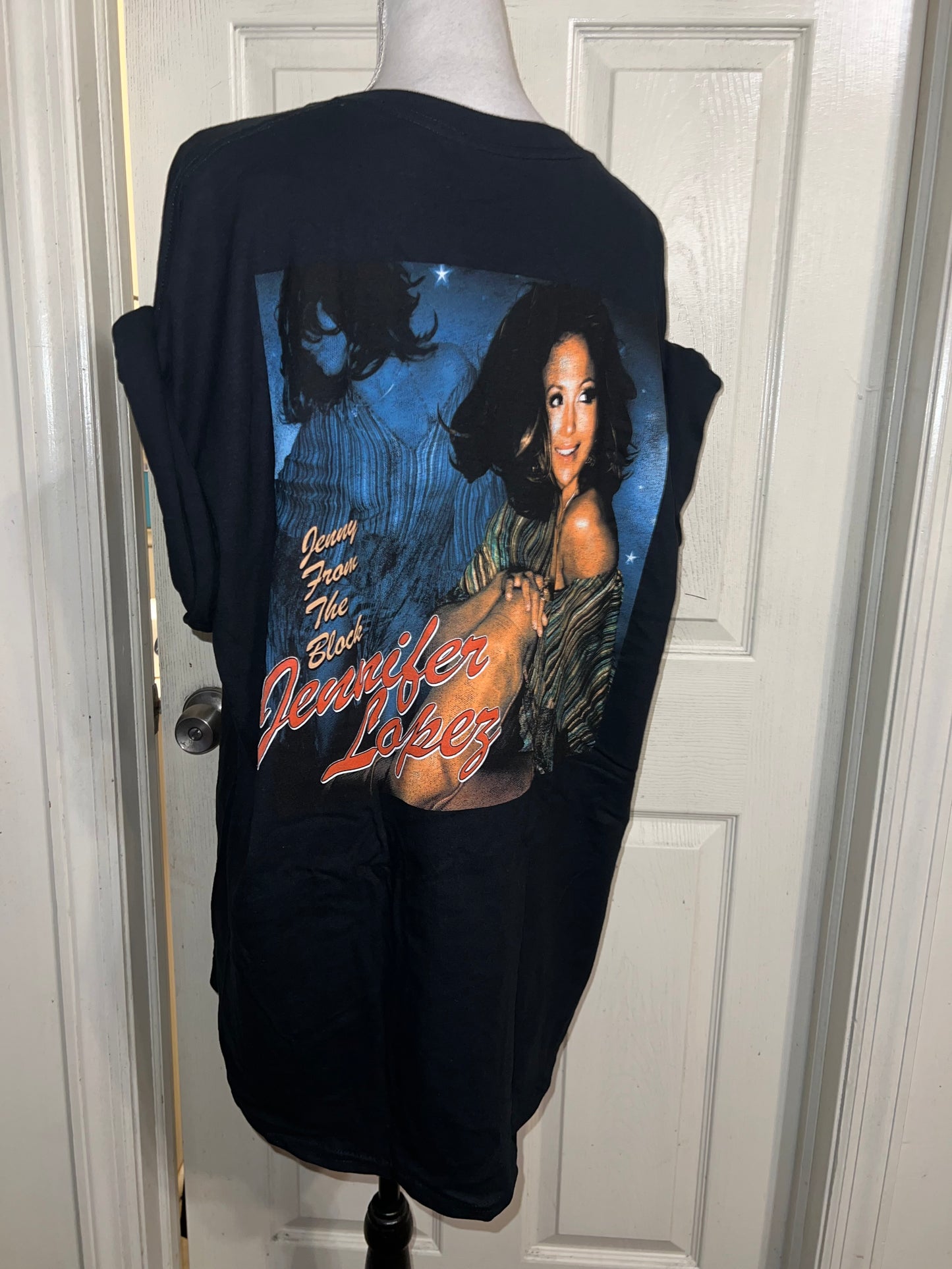Jennifer Lopez Double Sided Vintage Style Distressed Tee
