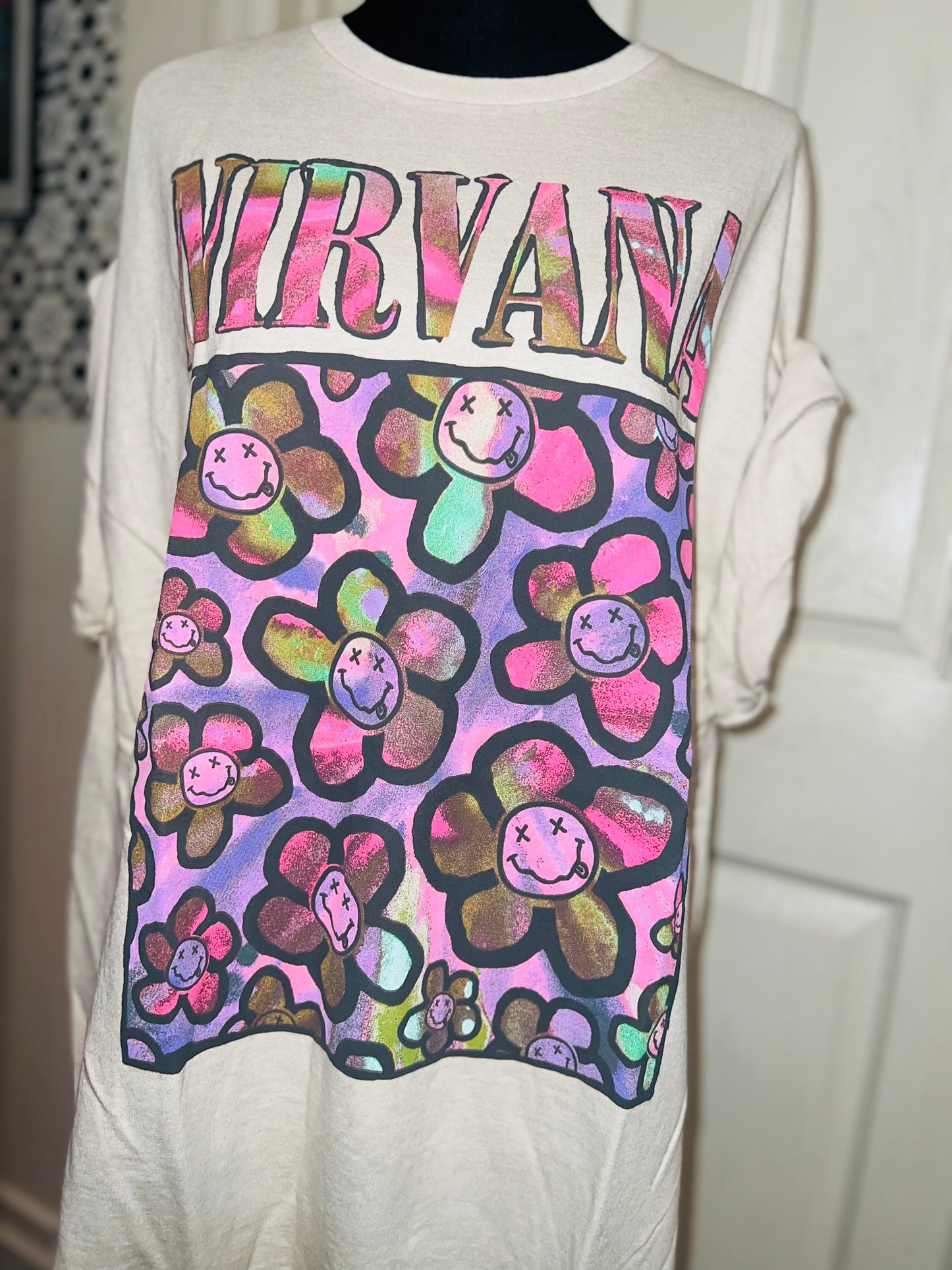 Nirvana Oversized Distressed Tee