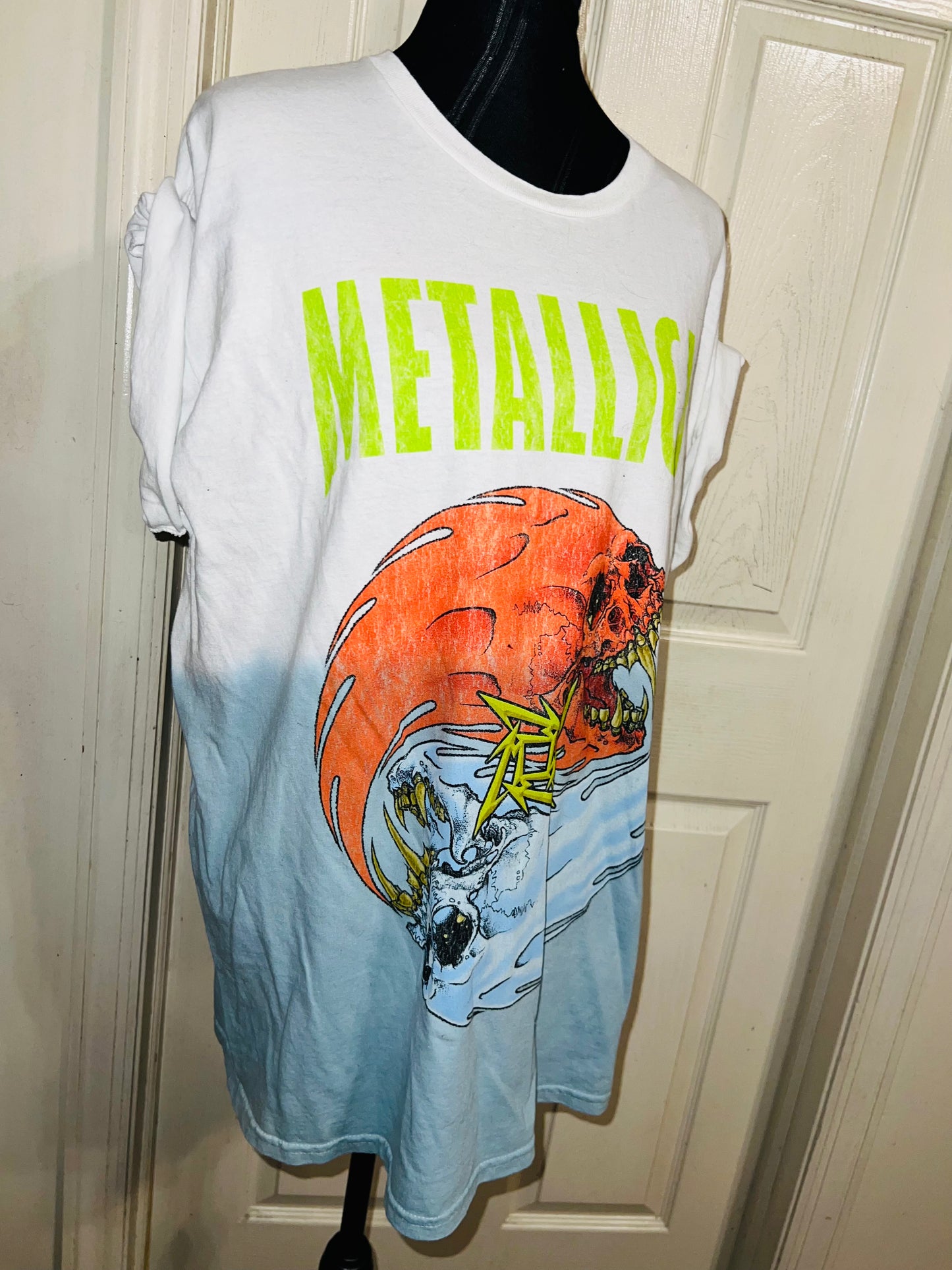 Metallica Tie Die Oversized Distressed Tee