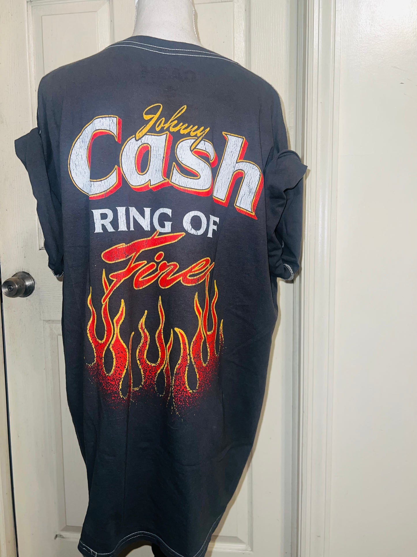 Johnny Cash Double Sided Oversized Distressed Tee