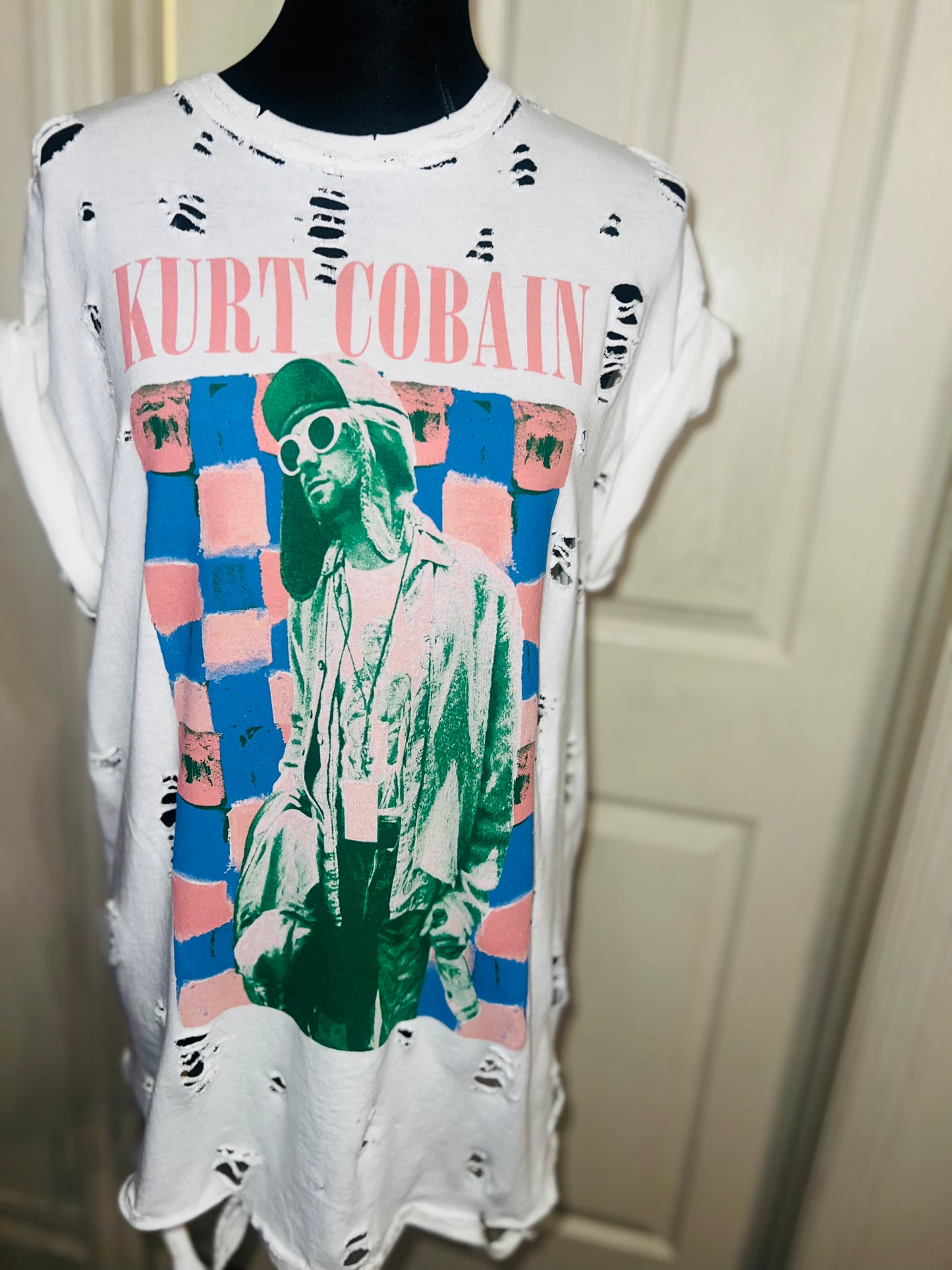 Kurt Cobain Oversized Distressed Tee