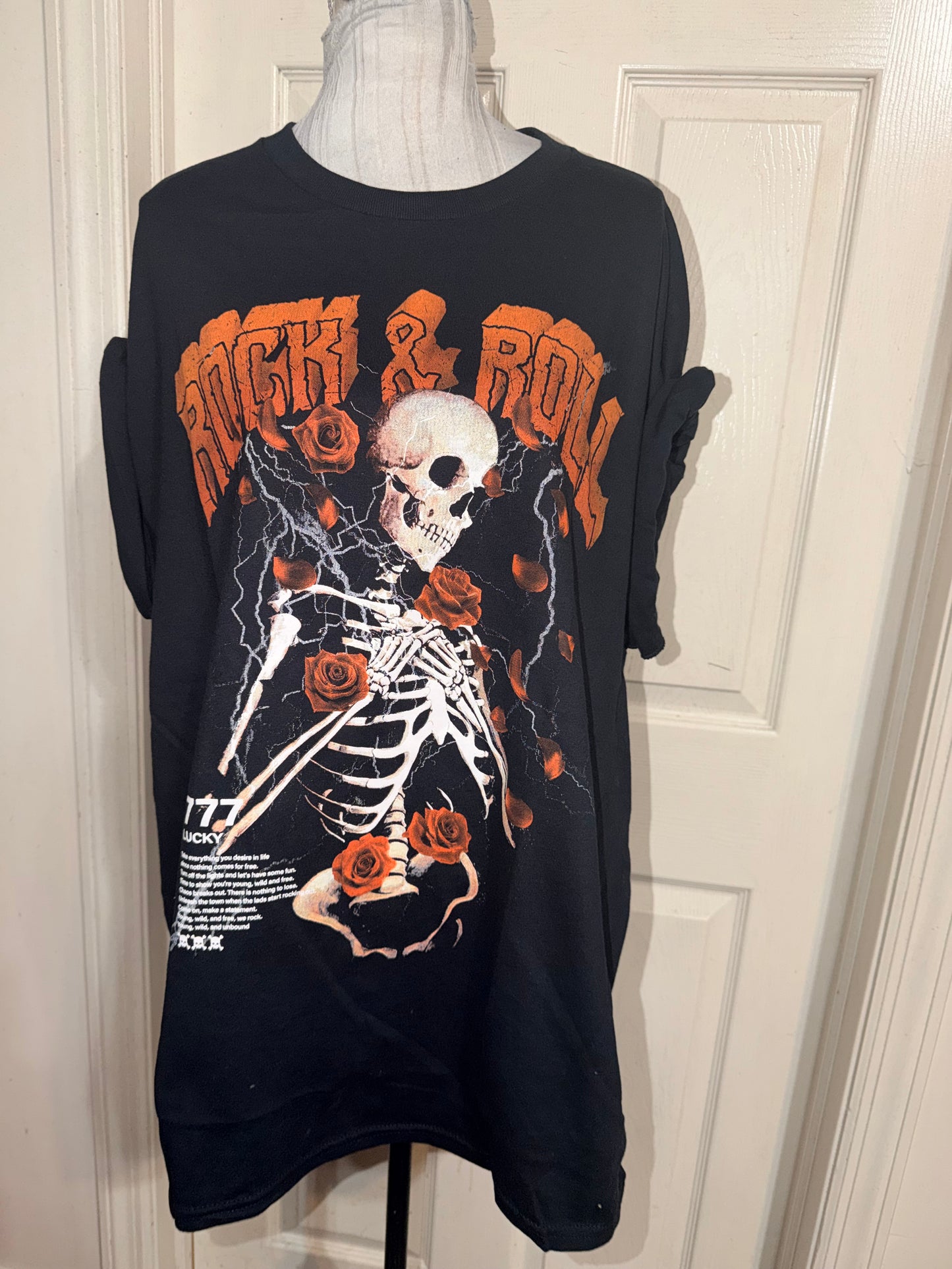 Rock n’ Roll Graphic Oversized Distressed Tee