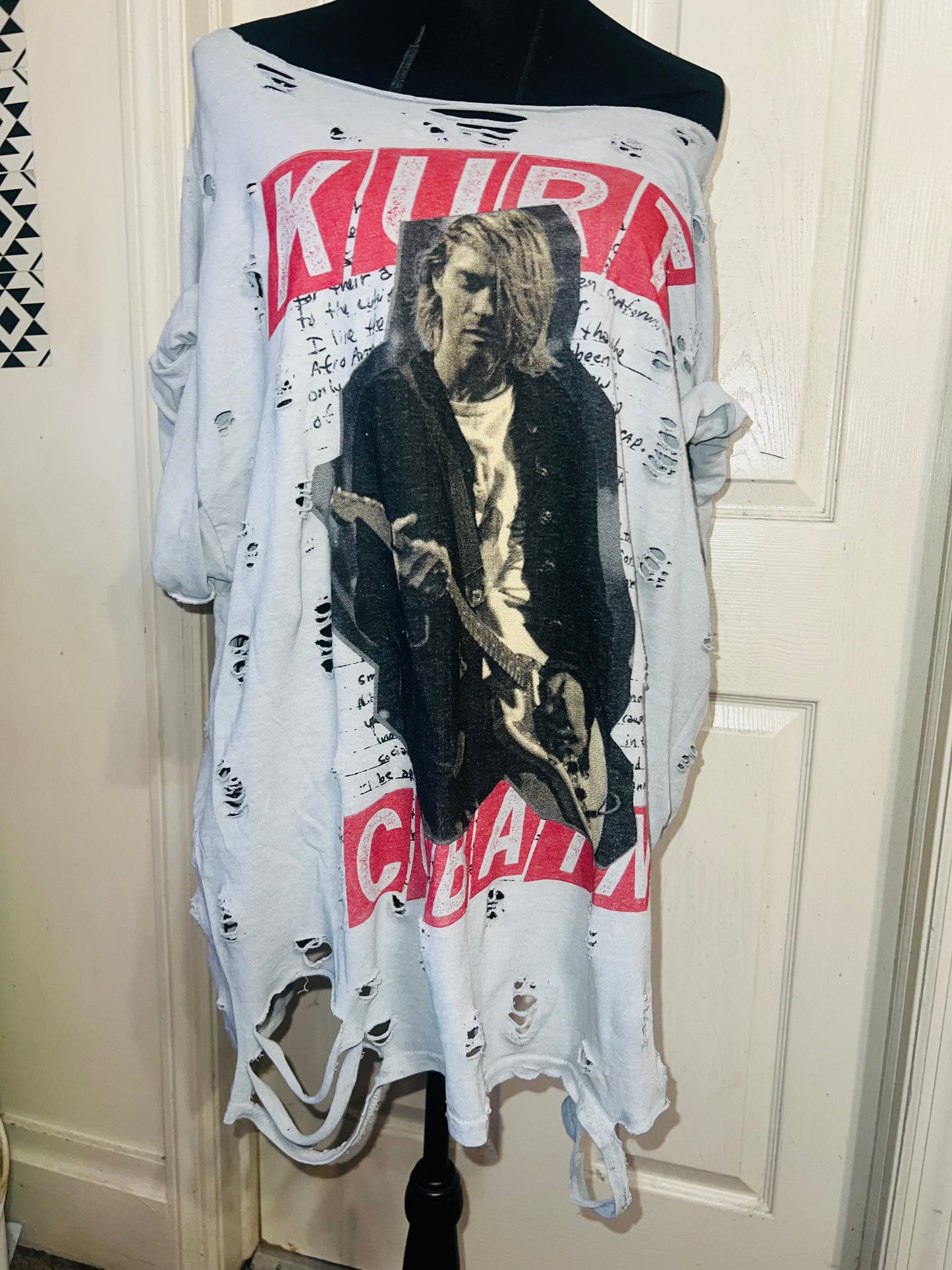 Kurt Cobain Oversized Distressed Tee