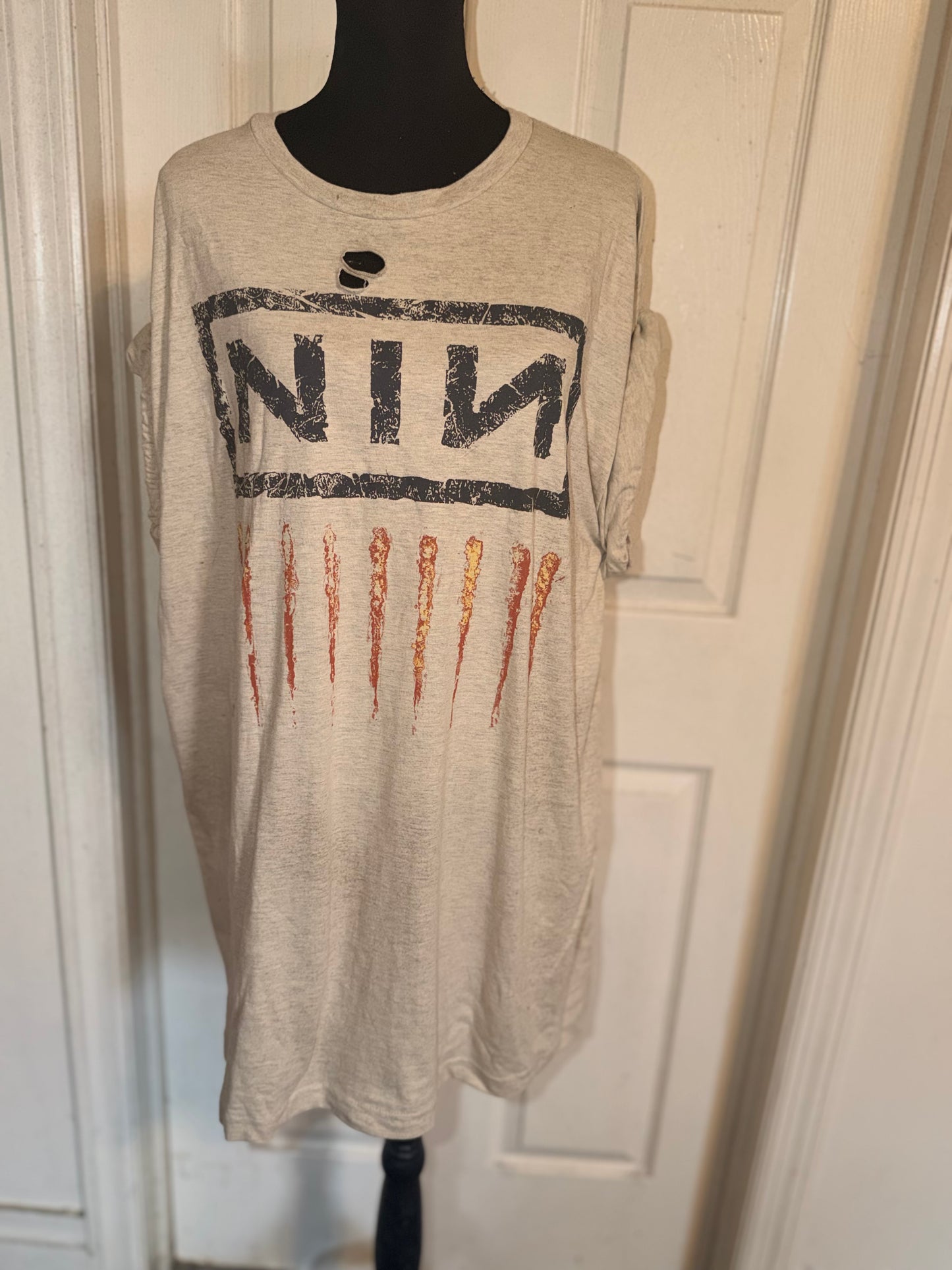 Nine Inch Nails Oversized Distressed Tee