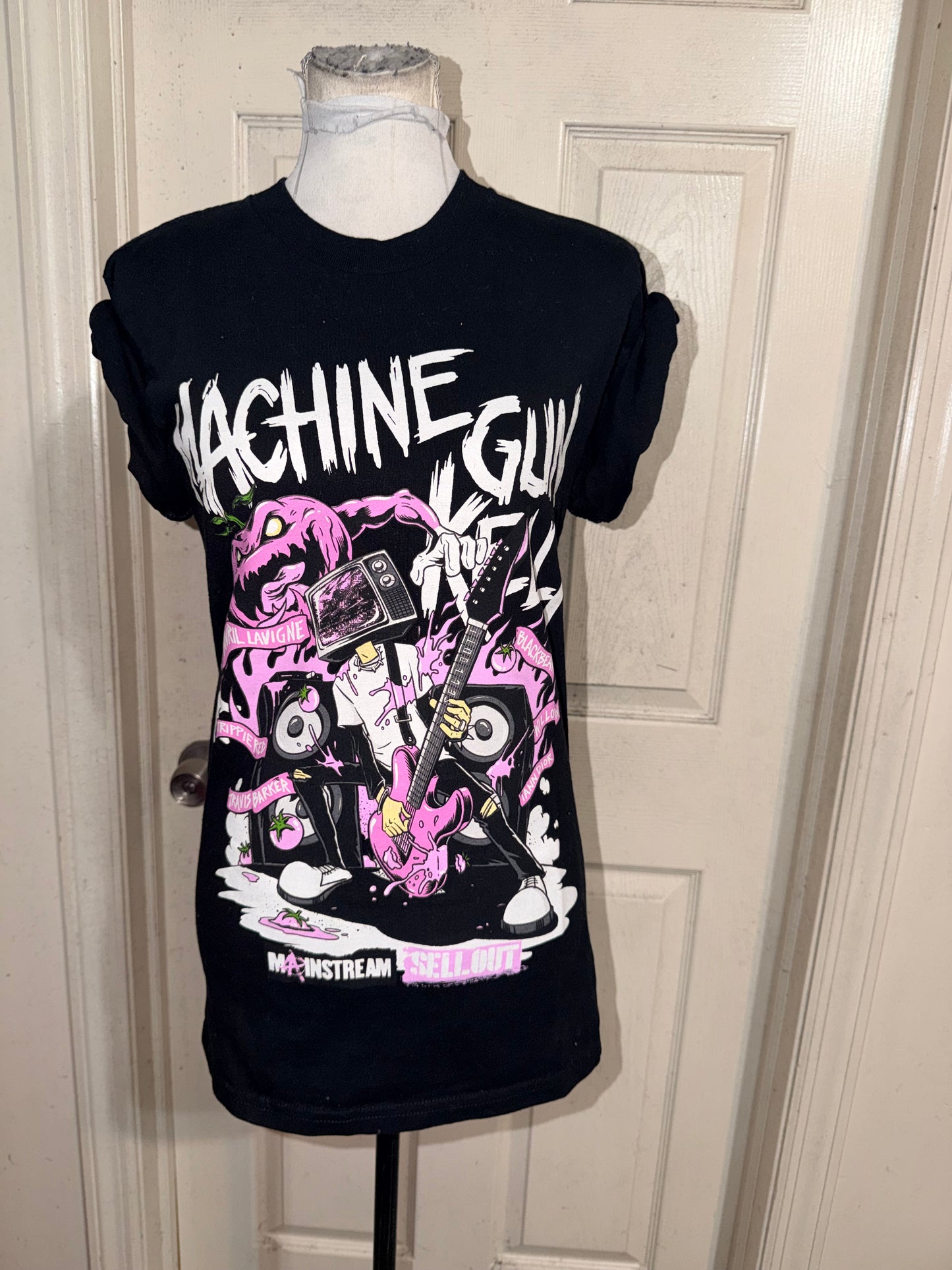 Machine Gun Kelly ft. Avril Lavigne Double Sided Oversized Distressed Tee