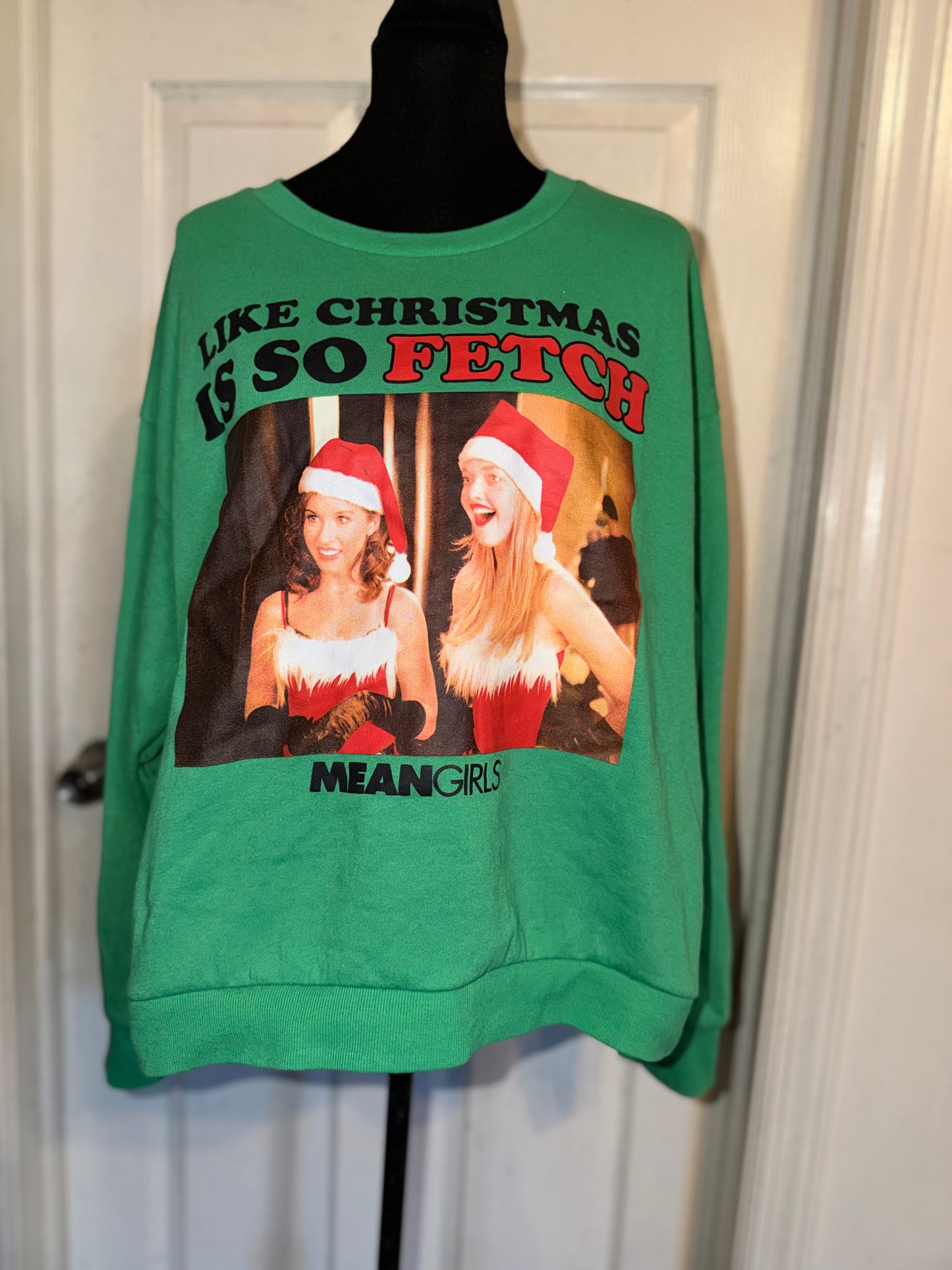 Mean Girls Holiday Oversized Distressed Sweatshirt