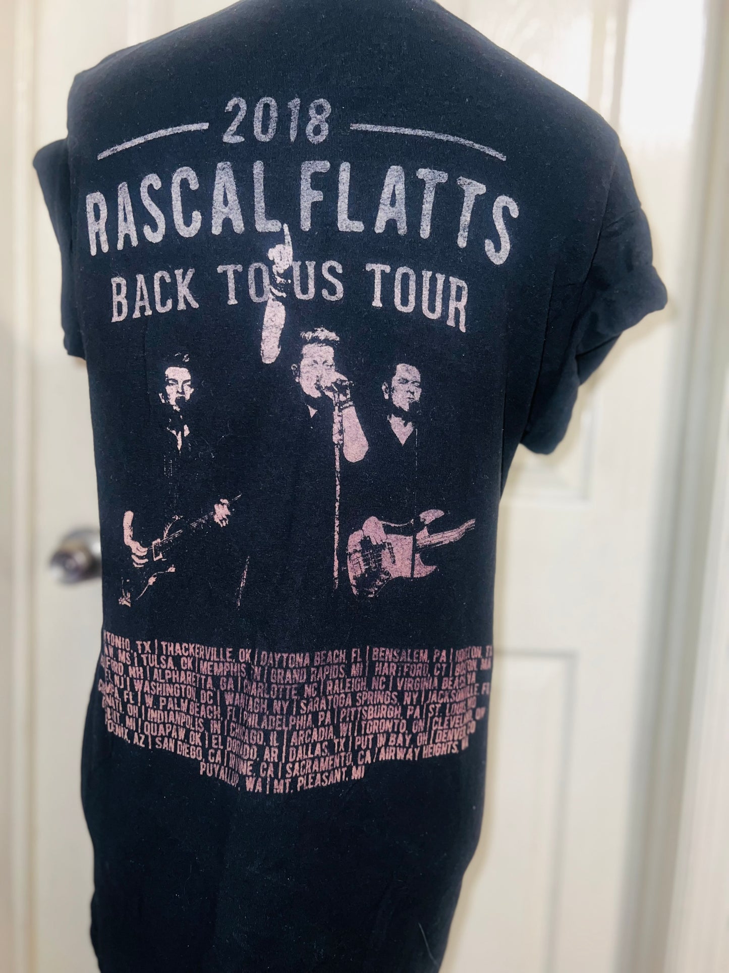 Rascal Flatts Double Sided Oversized Distressed Tee