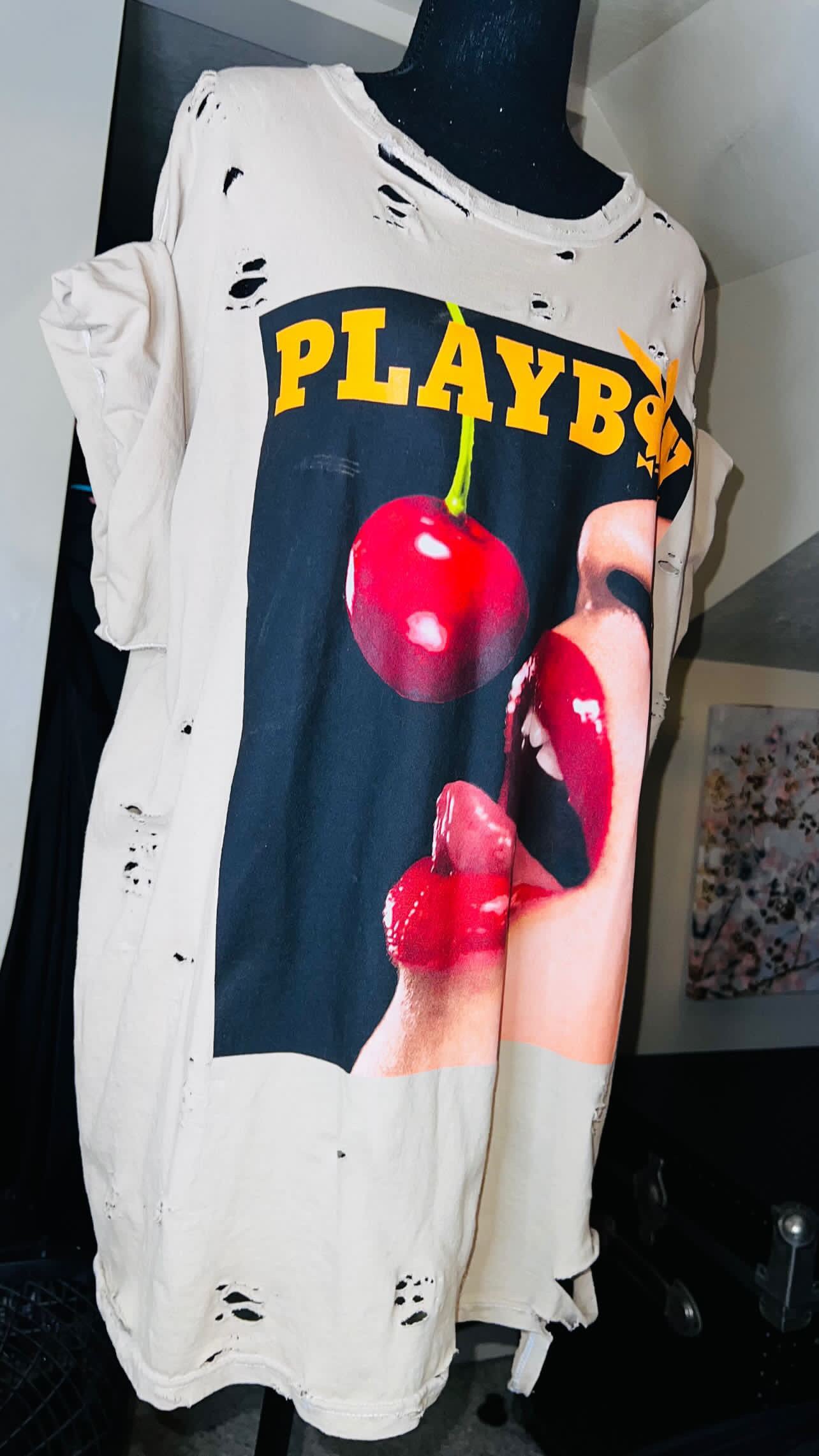 Playboy Vintage Cover Oversized Distressed Tee