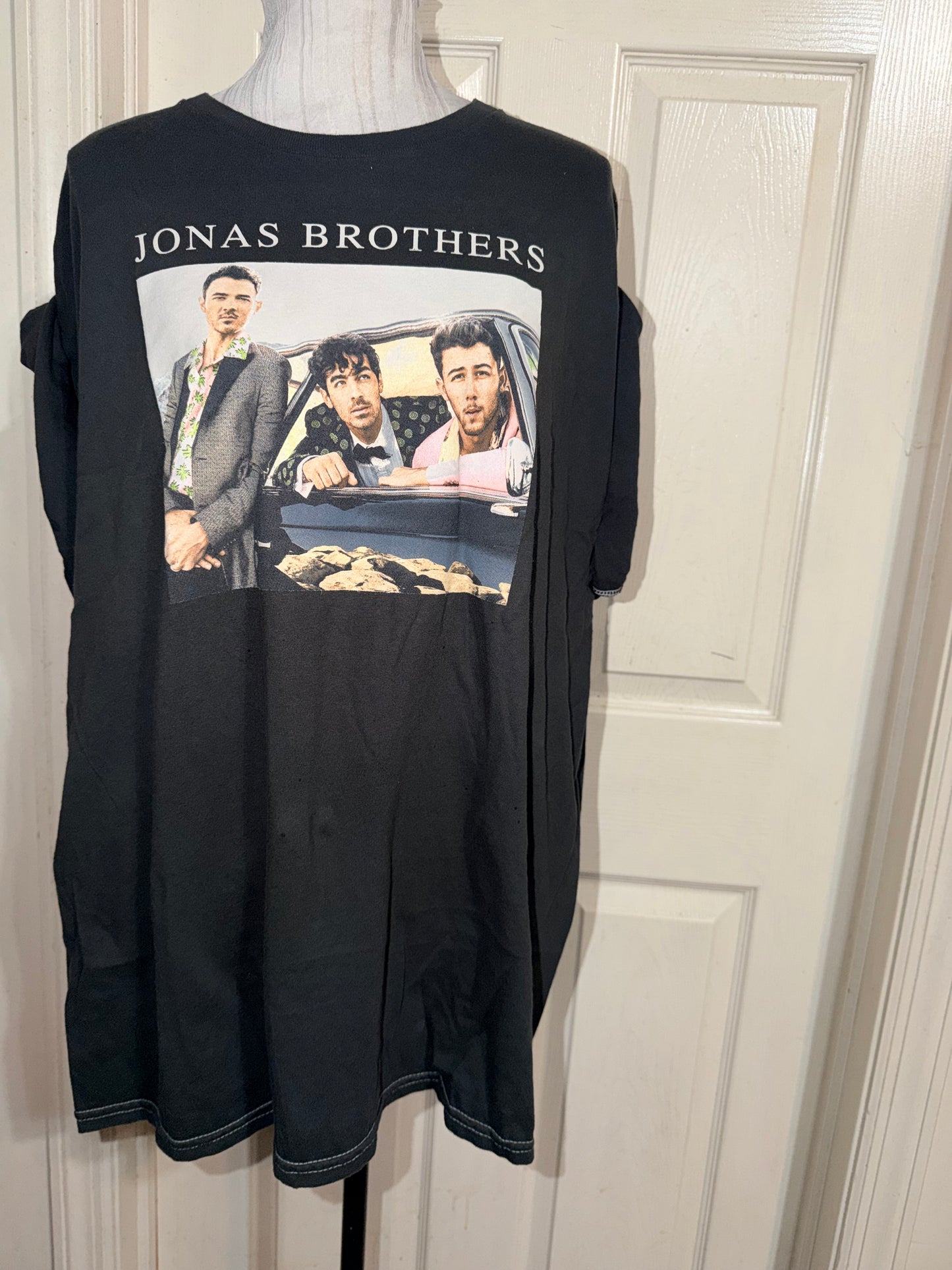 The Jonas Brothers Oversized Distressed Tee