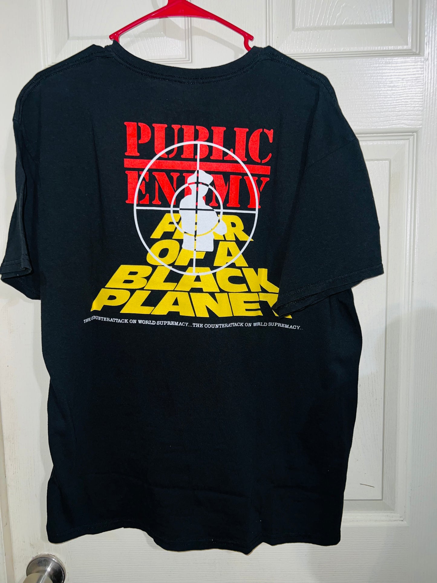 Public Enemy Oversized Double Sided Distressed Tee