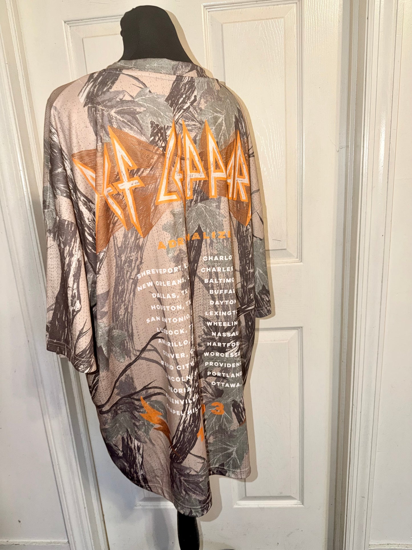 Def Leppard Double Sided Oversized Jersey Tee